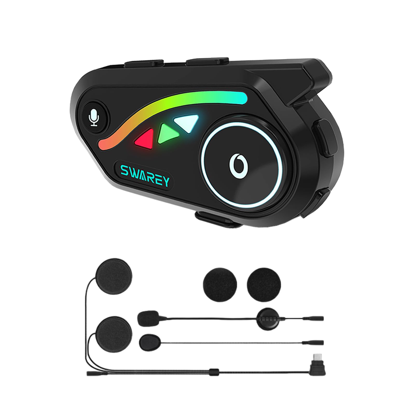 V8 Motorcycle Bluetooth Headset - Helmet Intercom with FM Radio, Music Sharing & Noise Cancelling DSP/CVC HiFi Stereo - 1000M to 2000M Range - Perfect for Group Riding, Commuting & Adventure Tours (Single Pack, 4X)