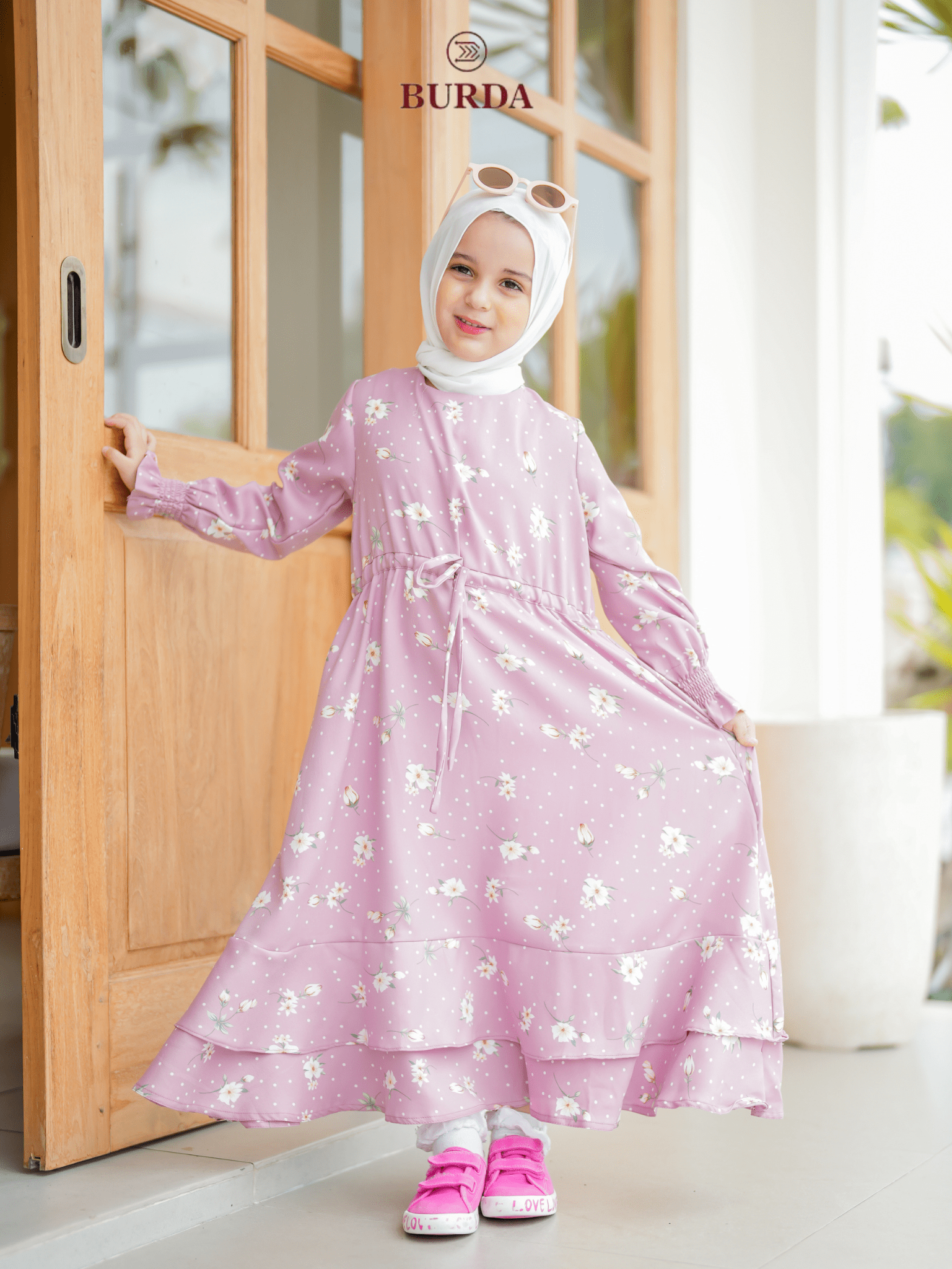 Girl's Pink Floral Dress for Kids - Cute Summer Party Outfit & Special Occasion Wear