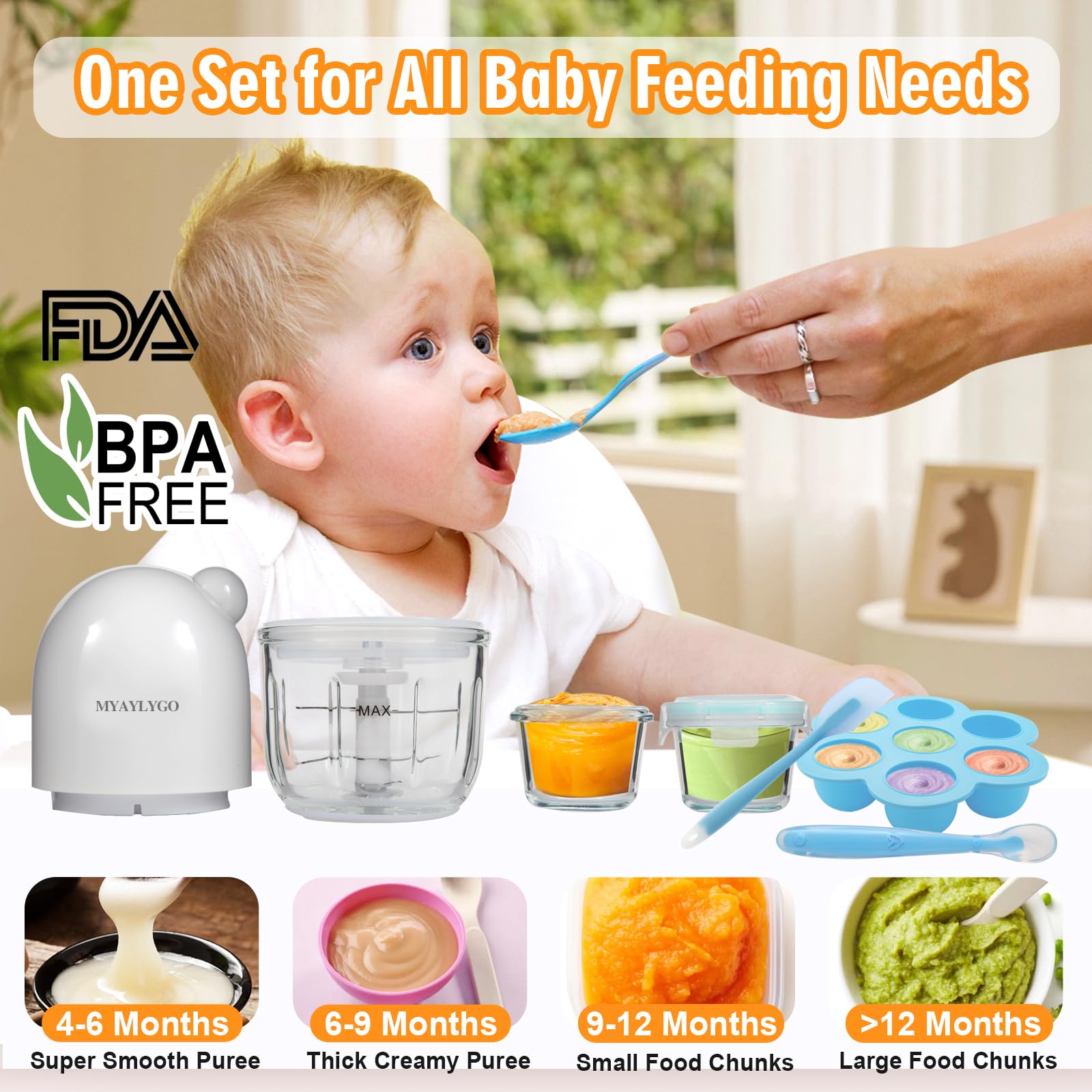 Upgraded 14-in-1 Baby Food Maker & Blender - Electric Food Processor for Homemade Baby Purees, Fruits, Vegetables & Meat | Essential Baby Feeding Supplies | Perfect Baby Shower Gift for New Parents | Ideal for Home, Travel & Daycare Use