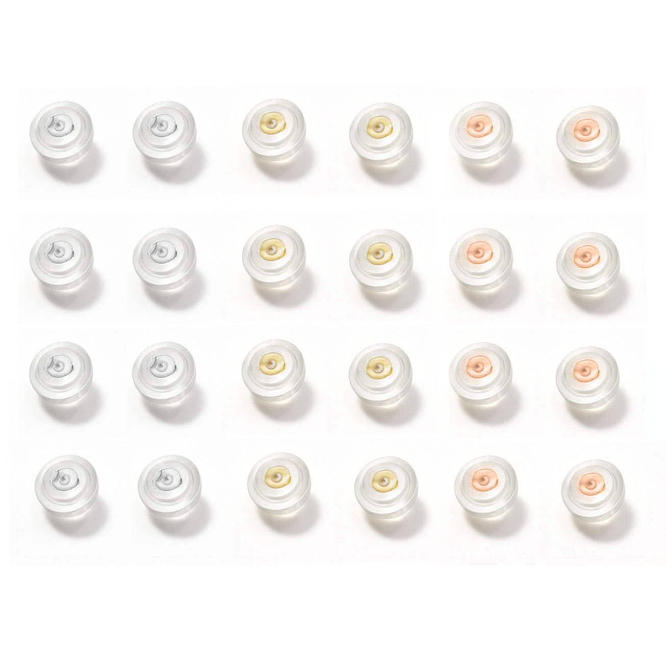 18K Gold Silicone Earring Backs for Studs - Secure & Comfortable Earring Stoppers (WA00065) | Perfect for Daily Wear, Workouts & Sensitive Ears
