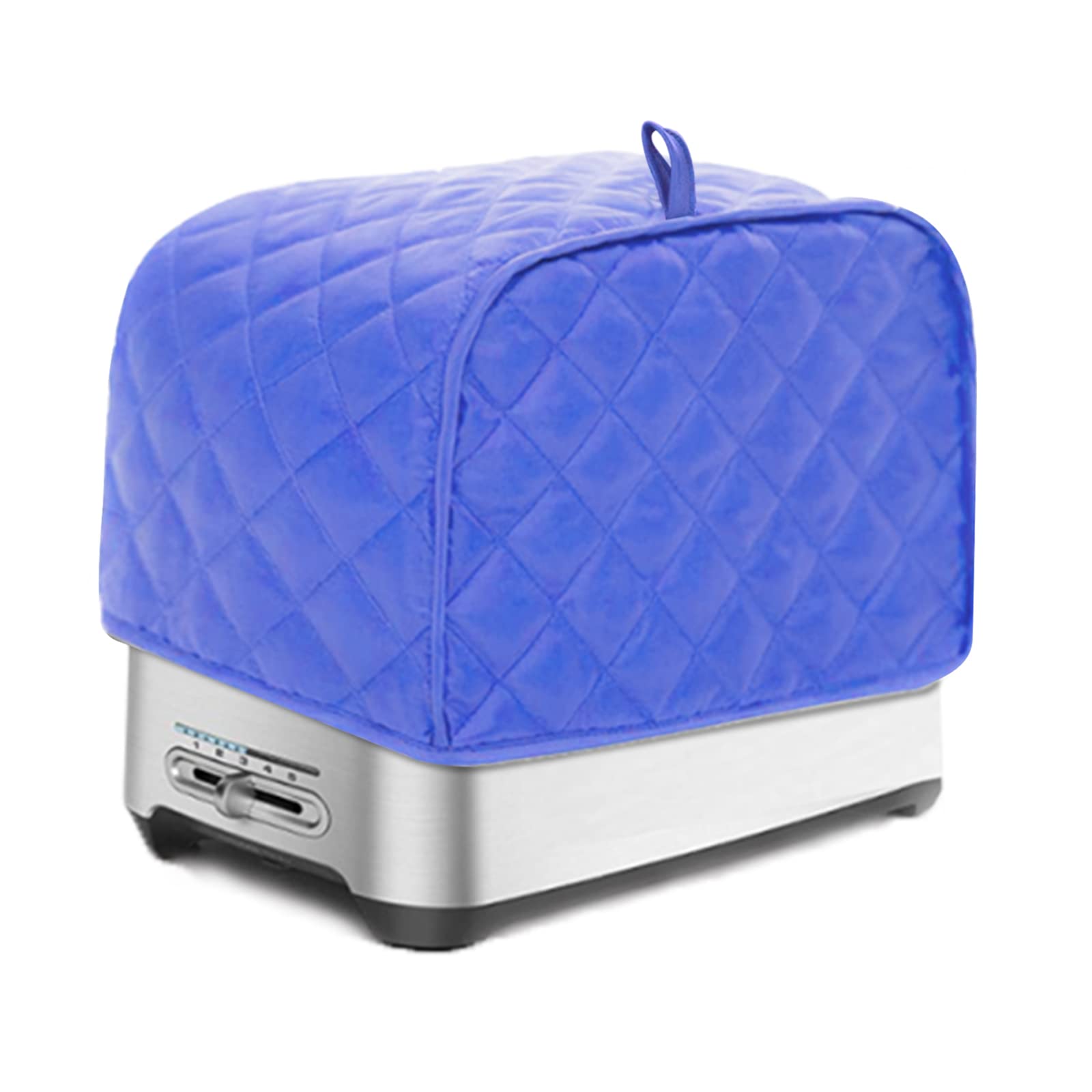 Quilted Polyester Toaster Cover for 4-Slice Bread Toaster - Dustproof & Fingerprint Resistant Bakeware Protector (Blue) - Perfect Kitchen Gift for Mom - Ideal for Countertop Protection & Home Decor
