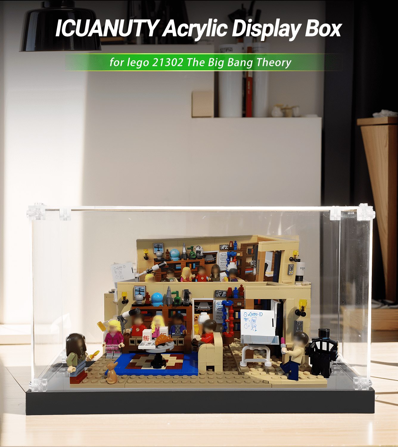 LEGO Ideas The Big Bang Theory 21302 Display Case - Premium Acrylic Showcase for Collectible LEGO Sets - Perfect for Home Decor, Office Display & Gift for TV Show Fans