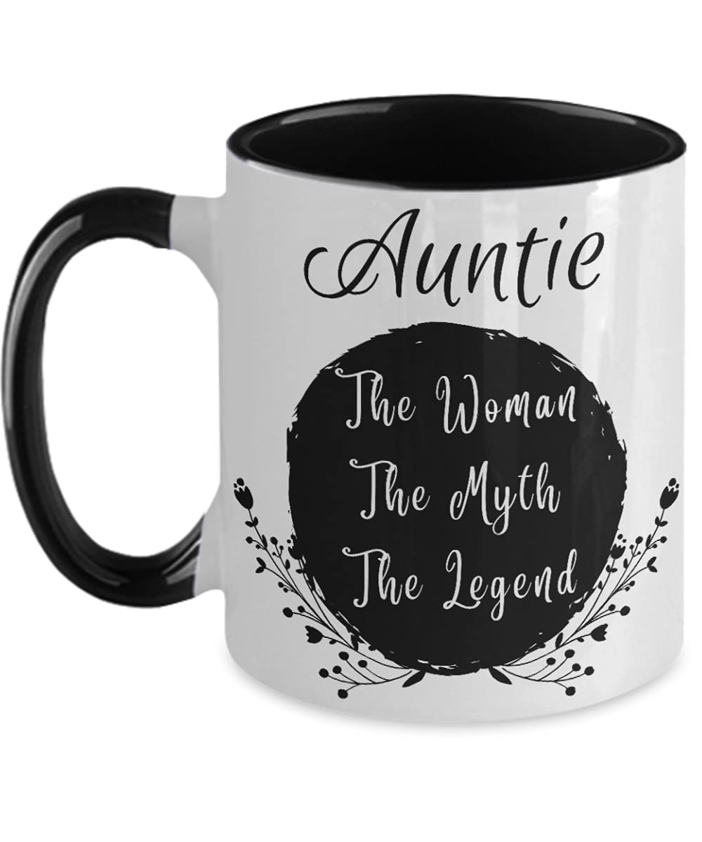 Best Auntie Mug - 11oz Double-Sided Coffee Cup with 2T Design - Perfect Birthday Gift for Aunt, Mother's Day Present, or Thank You Gift - Great for Tea, Coffee & Hot Chocolate at Home or Office