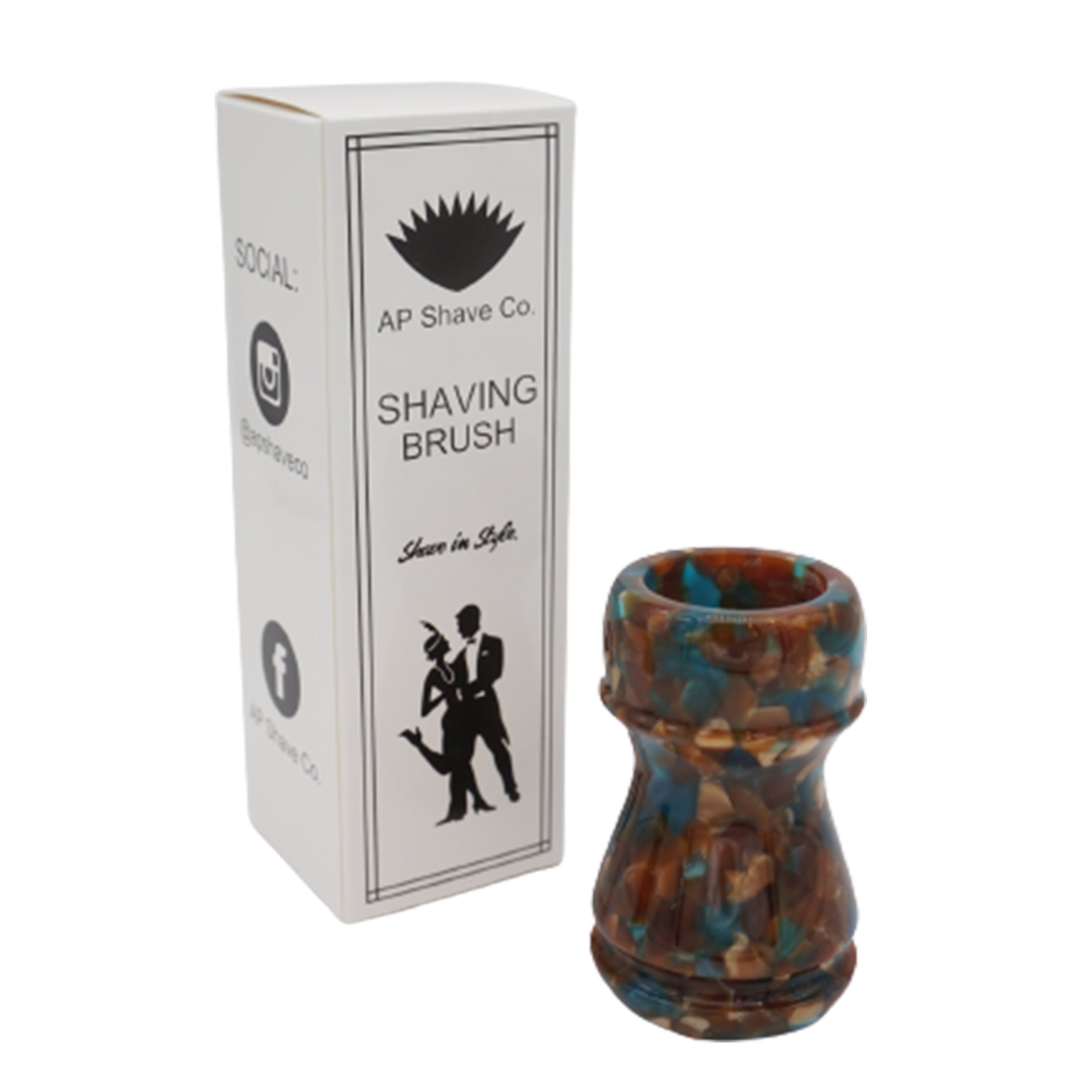 Handcrafted Wooden Shaving Brush Handle for 24mm & 26mm Knots - Premium Diamond Pattern Design - Perfect for Wet Shaving & Grooming Gifts