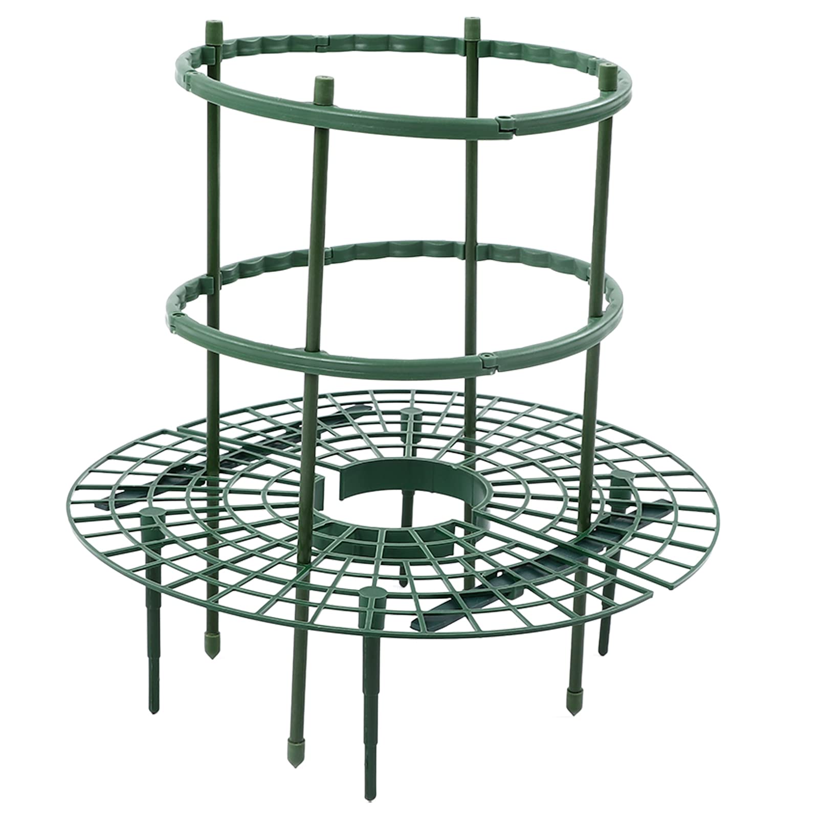 Best Plastic Plant Support Brackets for Fruits & Vegetables - Sturdy Garden Cage for Tomato, Cucumber & Vine Support - Ideal for Home Gardening & Greenhouse Use