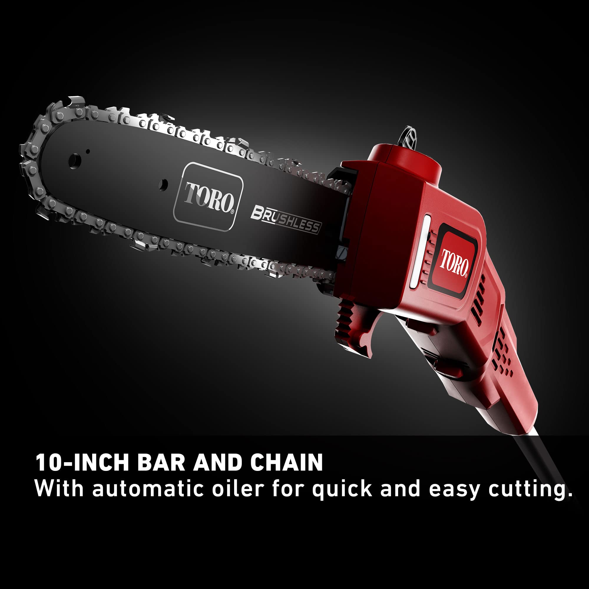 Toro Flex Force 60V Max 10-Inch Cordless Electric Pole Saw with Brushless Motor | 3-Piece Extendable Pole | 2Ah Battery & Charger Included | Perfect for Tree Trimming, Branch Cutting, and Yard Maintenance
