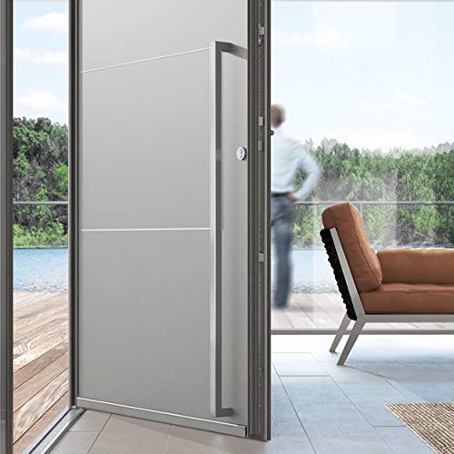 Stainless Steel SUS304 Modern Double-Sided Door Handles - 24 Inch (600x25x25mm) for Commercial Office, Storefront & Garage - Push Pull Entry Handles for Wood, Glass & Aluminum Doors - Durable & Stylish Entrance Solution