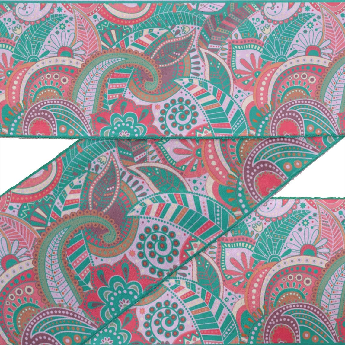 IndianBeautifulArt Purple Leaves & Floral Velvet Ribbon Trim - 4 Inch Wide x 9 Yards for Sewing, Crafts, DIY Projects - Perfect for Dressmaking, Gift Wrapping & Home Decor