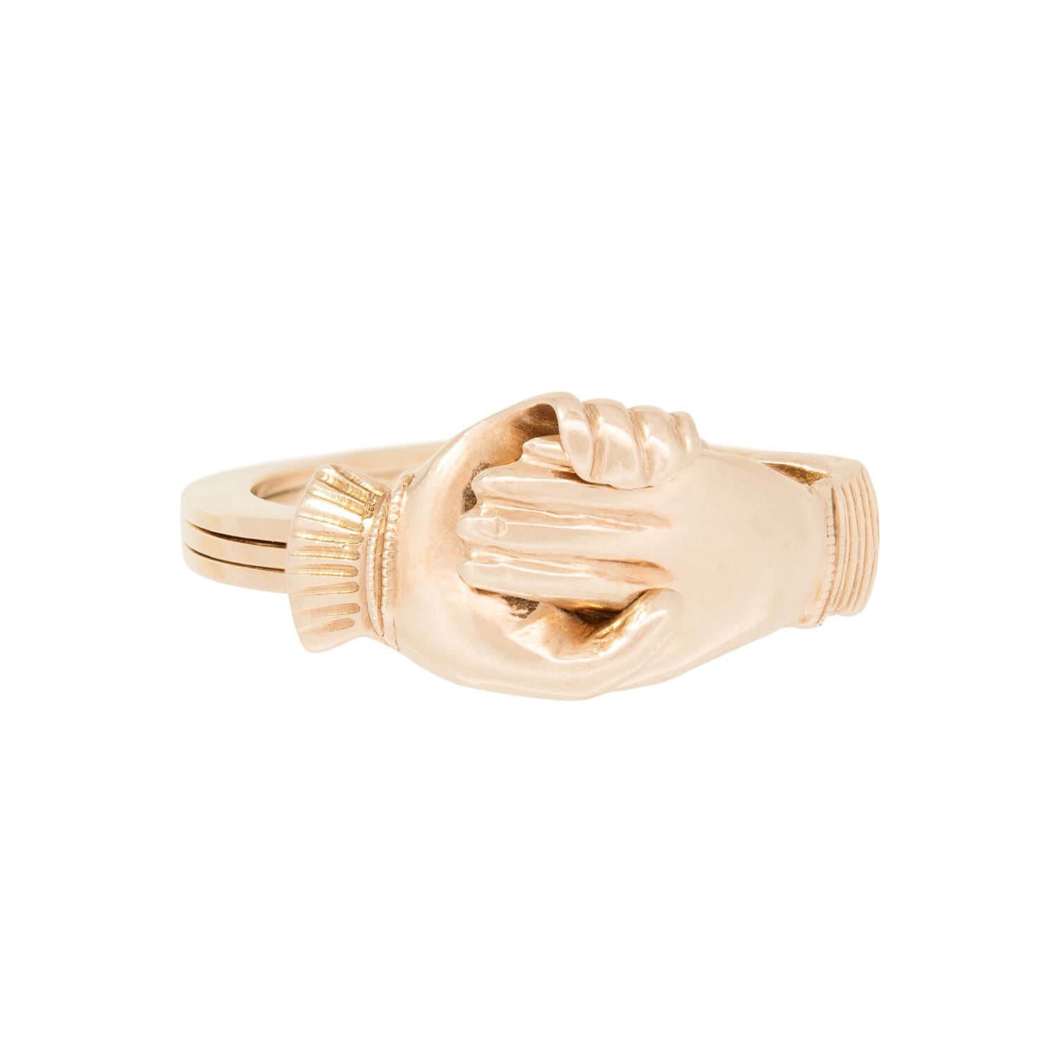 14K Gold Moveable 3-Band Claddagh Ring - Irish Heritage Jewelry for Engagement, Wedding & Anniversary Gifts