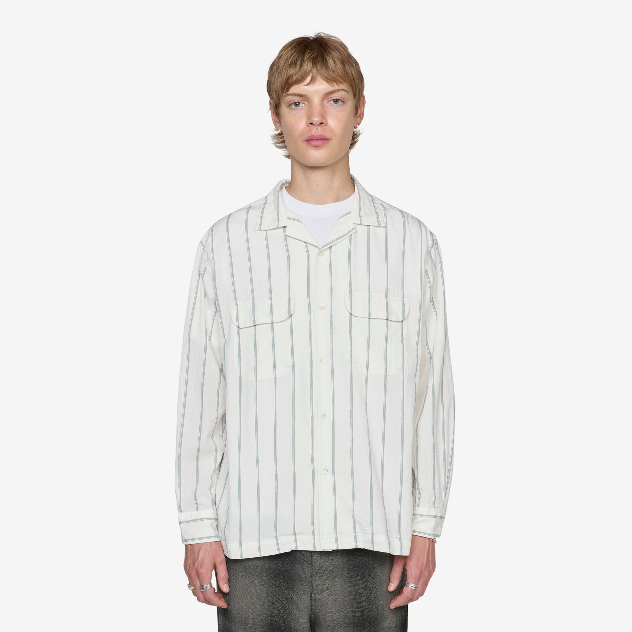 Vincent Long Sleeve Shirt for Men - Premium Off White Casual Button Down Shirt | Office Wear, Date Night & Smart Casual Outfits