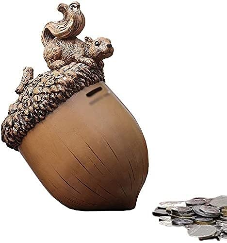 ZCX Piggy Bank for Saving Coins - Cute Squirrel Design Money Box for Kids & Adults | Perfect Birthday Gift & Home/Office Decoration | Great for Teaching Kids Financial Responsibility & Organizing Loose Change