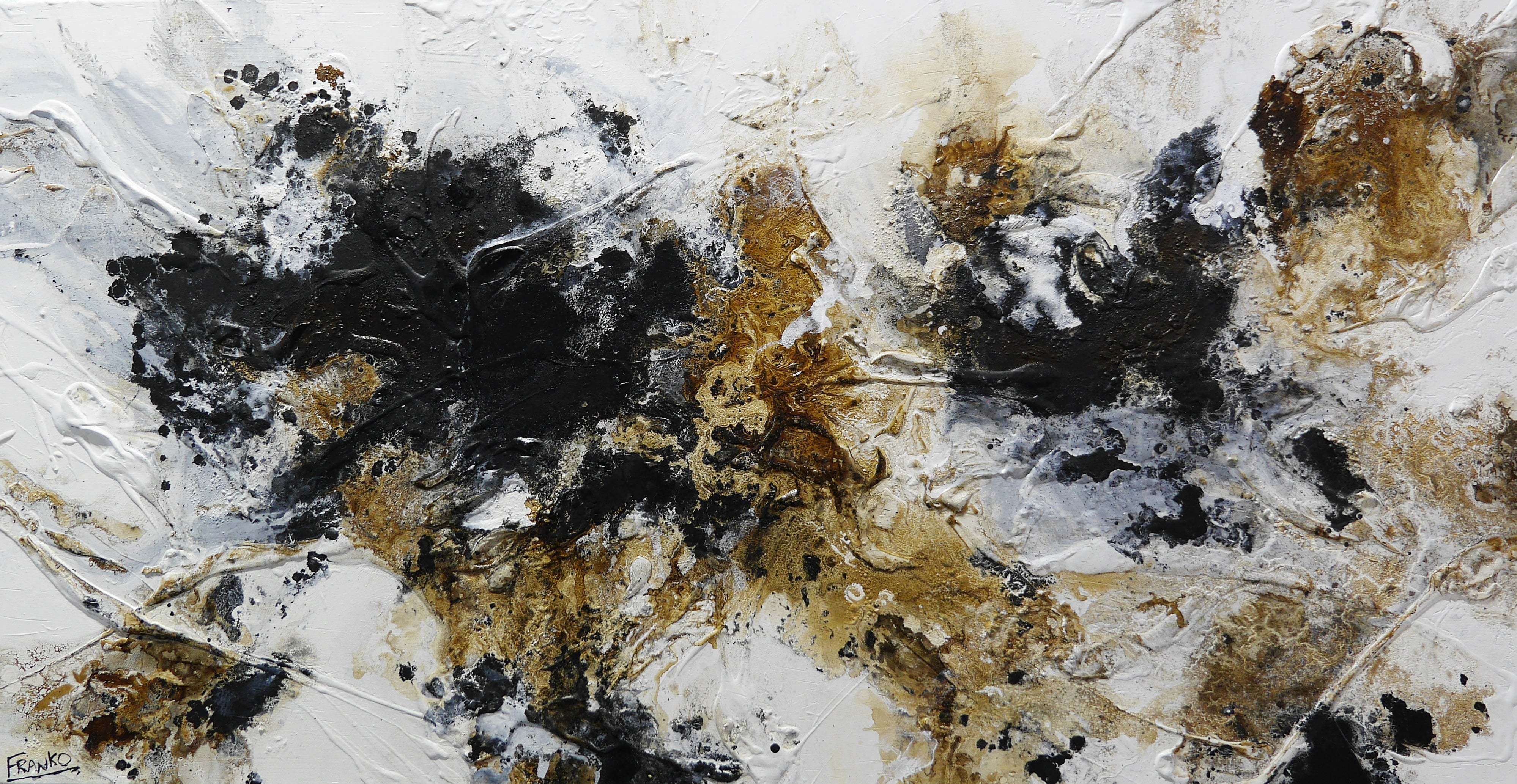 Lunar Edge 190cm x 100cm Rustic Textured Abstract Wall Art Painting - Modern Home Decor for Living Room, Bedroom & Office