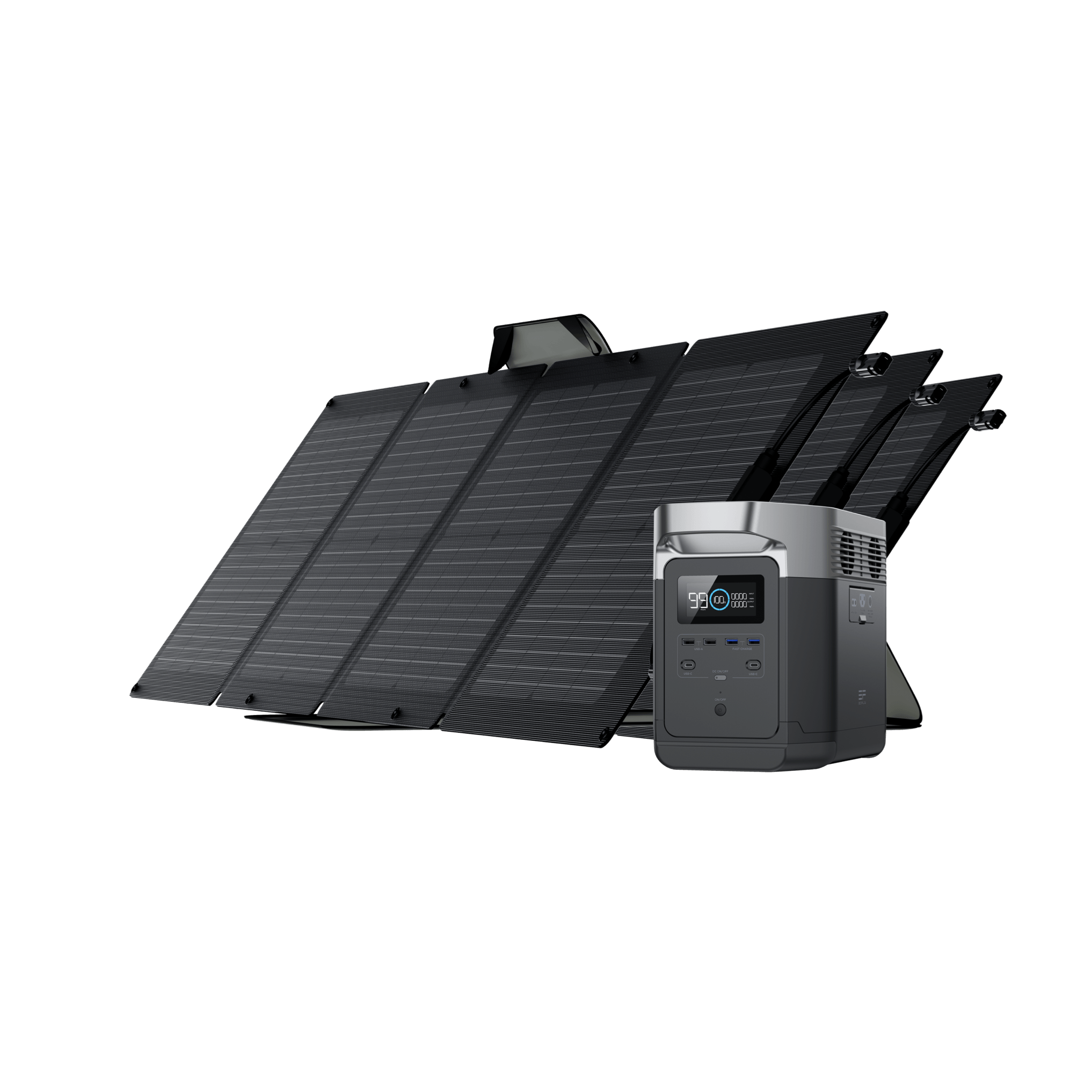 EcoFlow DELTA Solar Generator (PV110W) - Portable Power Station for Camping, Emergencies & Off-Grid Living - 110W Solar Panel Included