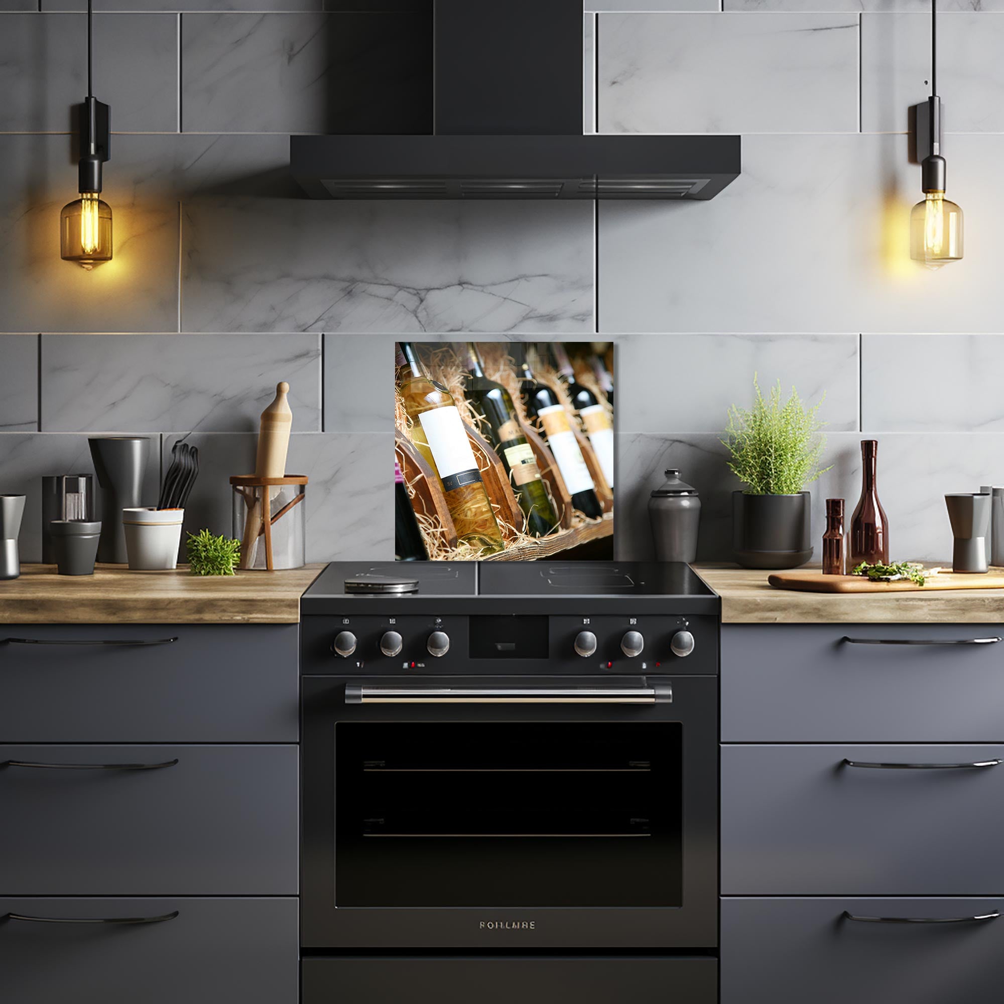 Premium Glass Wine Bottles & Splashbacks - Elegant & Durable for Kitchen & Bar Decor - Perfect for Home, Restaurants, and Wine Cellars