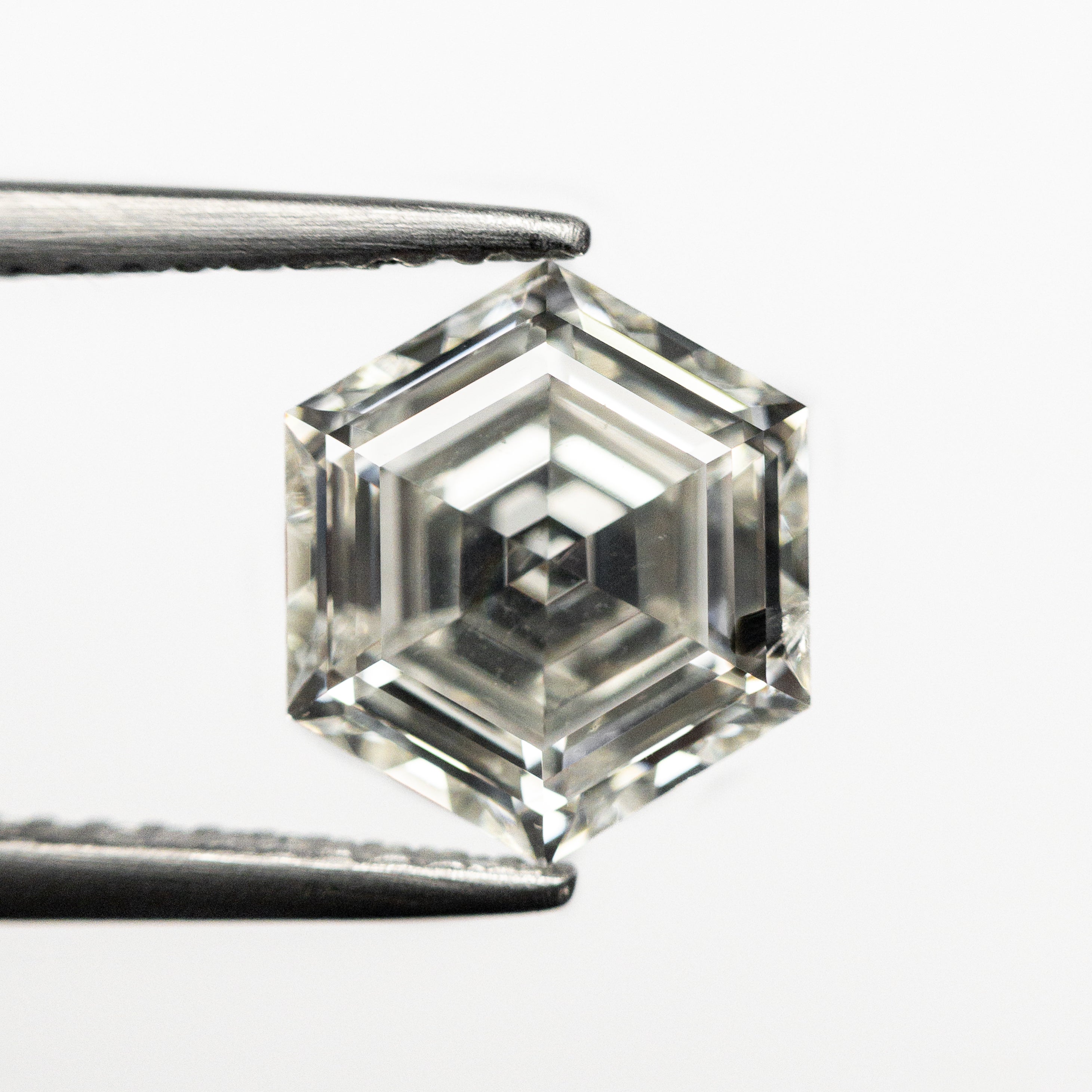 2.05ct J Color SI2+ Clarity Hexagon Step Cut Loose Diamond (9.11x9.03x4.05mm) - Perfect for Engagement Rings & Fine Jewelry Making