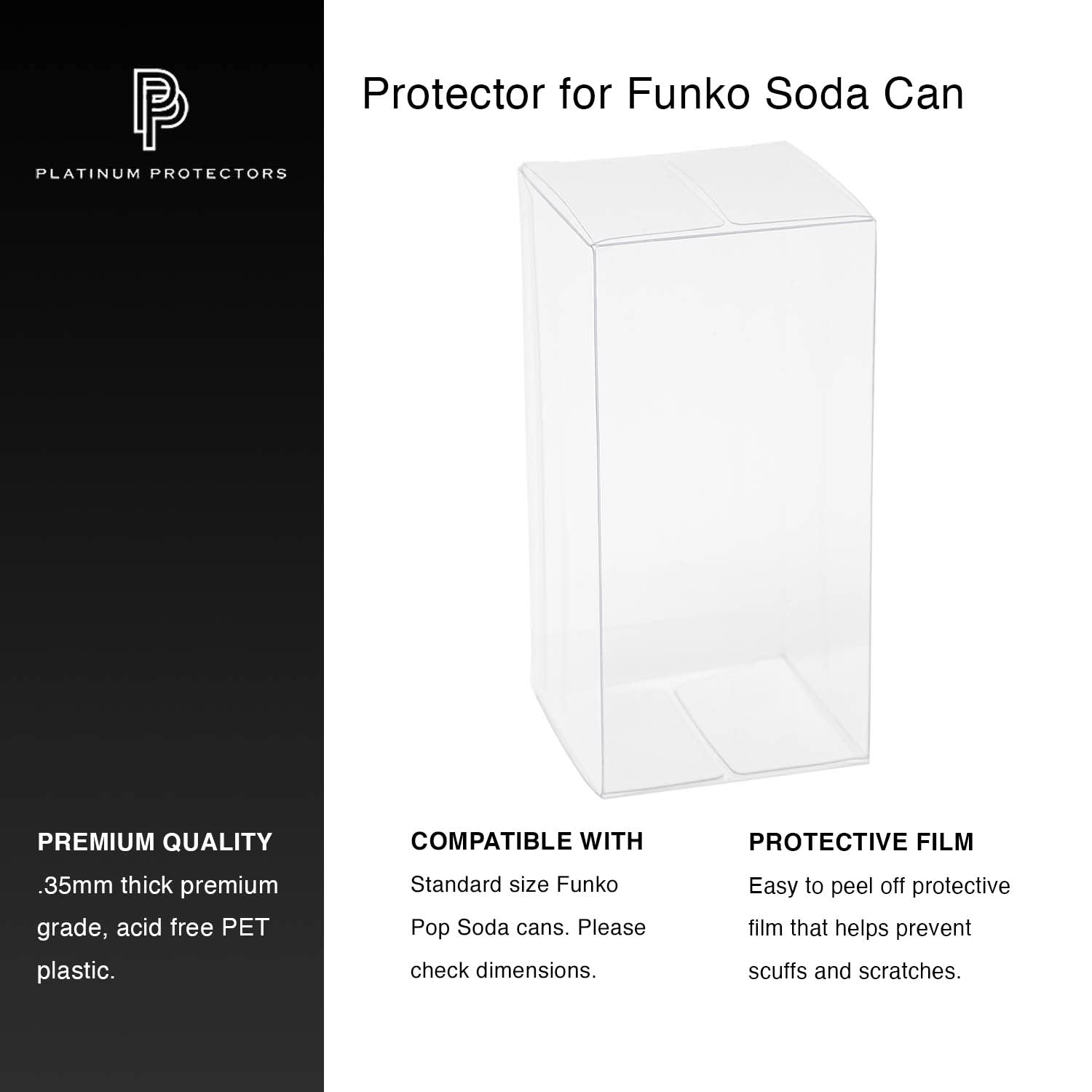 10 Pack Plastic Display Case for Funko Pop Soda Can Collectibles - Perfect for Showcasing & Protecting Your Soda Can Figures at Home, Office or Retail Store
