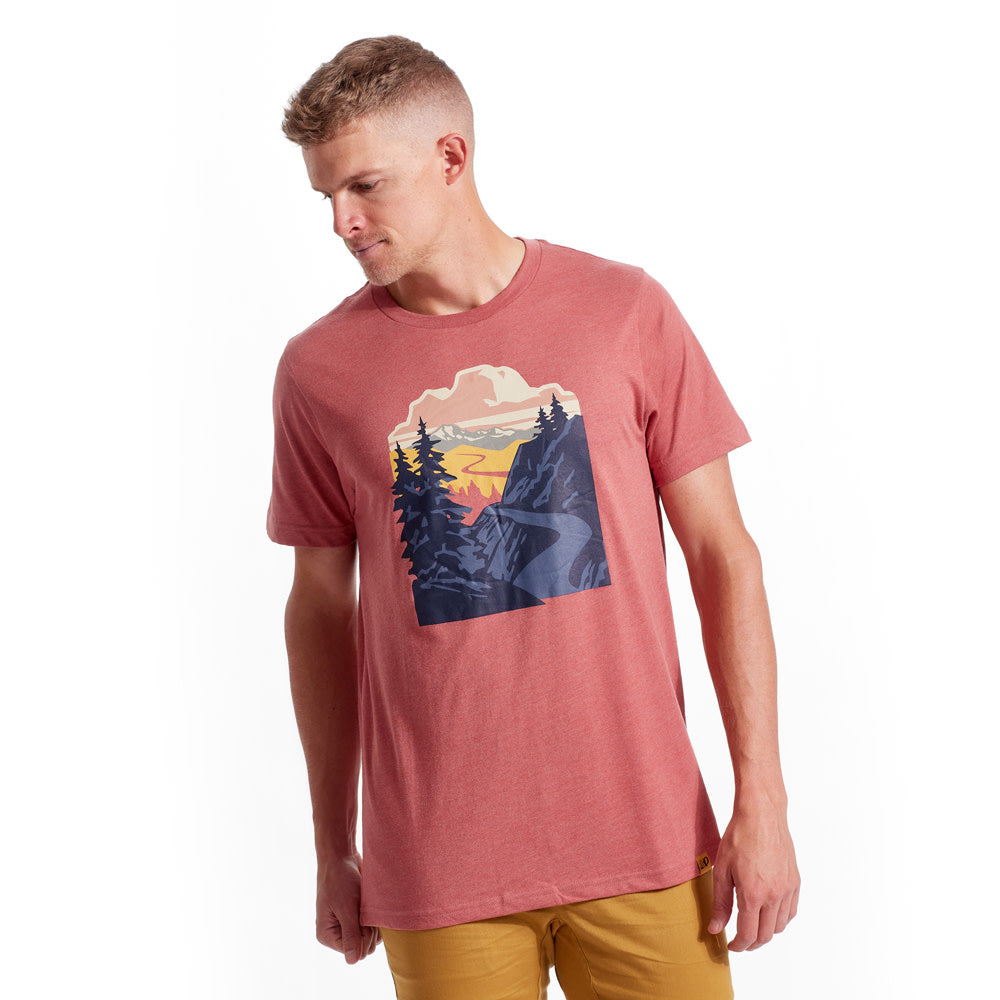 The Landmark Project x PEARL iZUMi Men's Graphic T-Shirt - Stylish Casual Cotton Tee for Outdoor Adventures & Streetwear Fashion