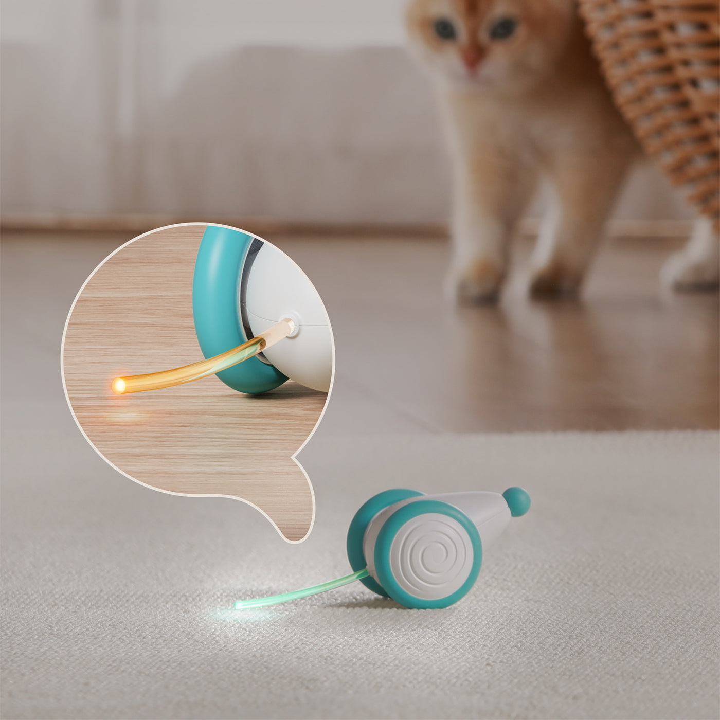 Petlibro Pixie Mouse Interactive Cat Toy - Automatic Motion & Sound for Indoor Play, Exercise & Hunting Instincts - Perfect for Kittens & Adult Cats