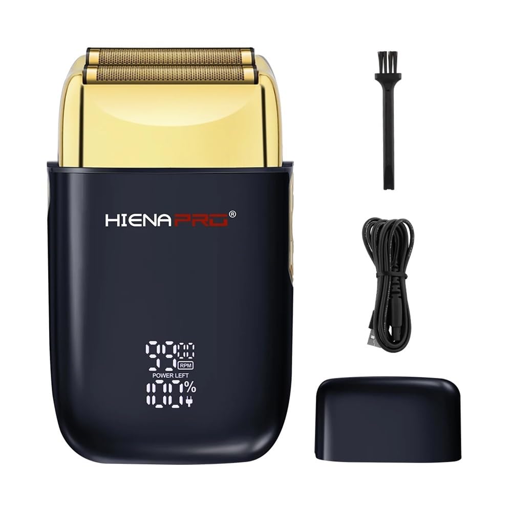 10,000 RPM High Power Men's Electric Razor - Wireless Precision Trimmer with USB Charging, Powerful Shaver for Beard & Body Grooming, Perfect for Home & Travel Use (HYN-809 Black)