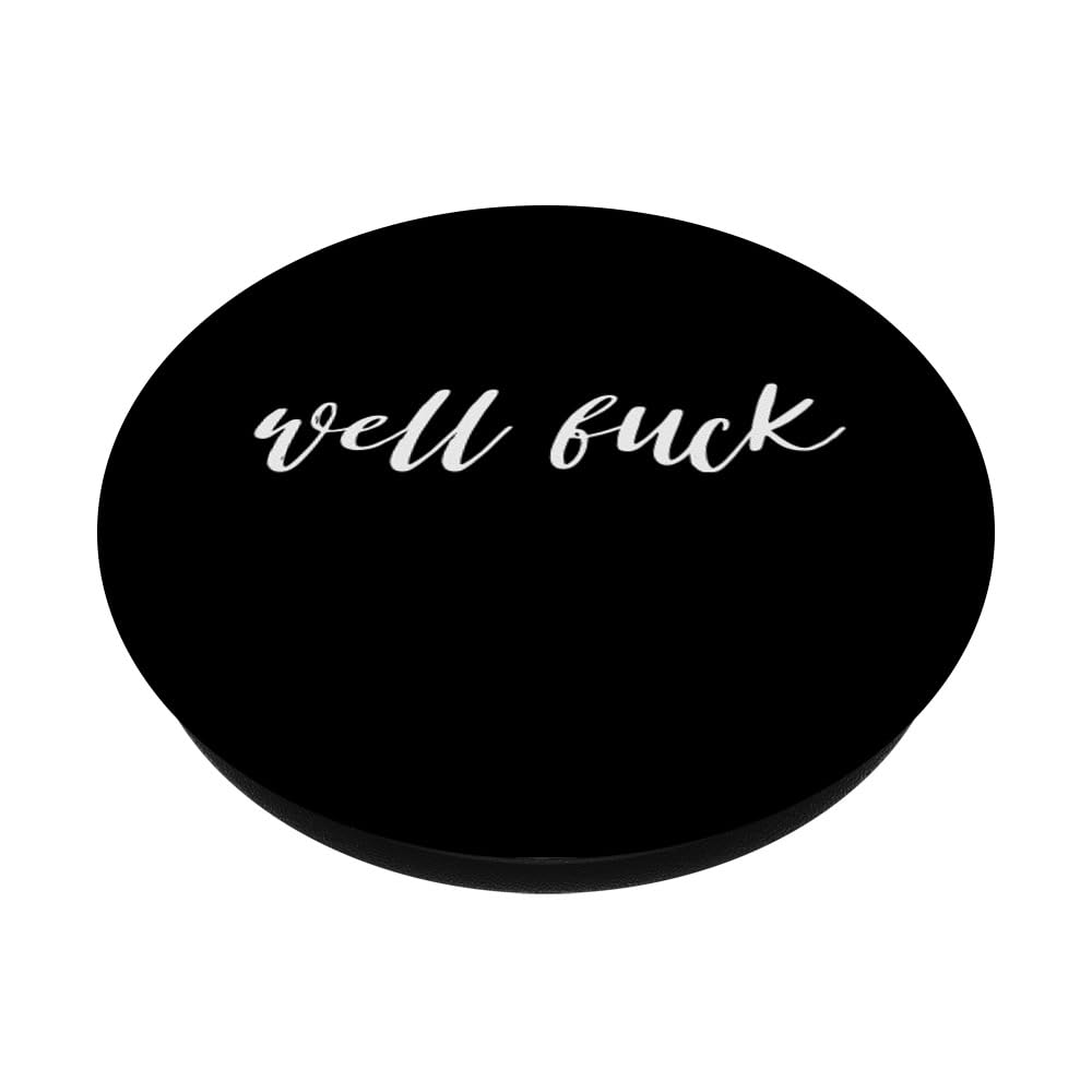Black Funny Swear Word PopSocket - Salty Sarcastic PopGrip for Phones | Perfect for Expressing Attitude at Work, School or Social Media