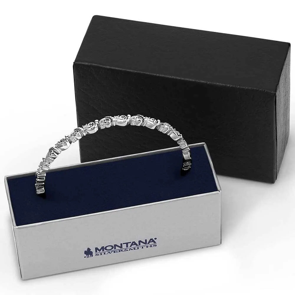 Elegant Crystal Bracelet for Women - Windblown Design - Perfect for Parties, Weddings & Everyday Wear