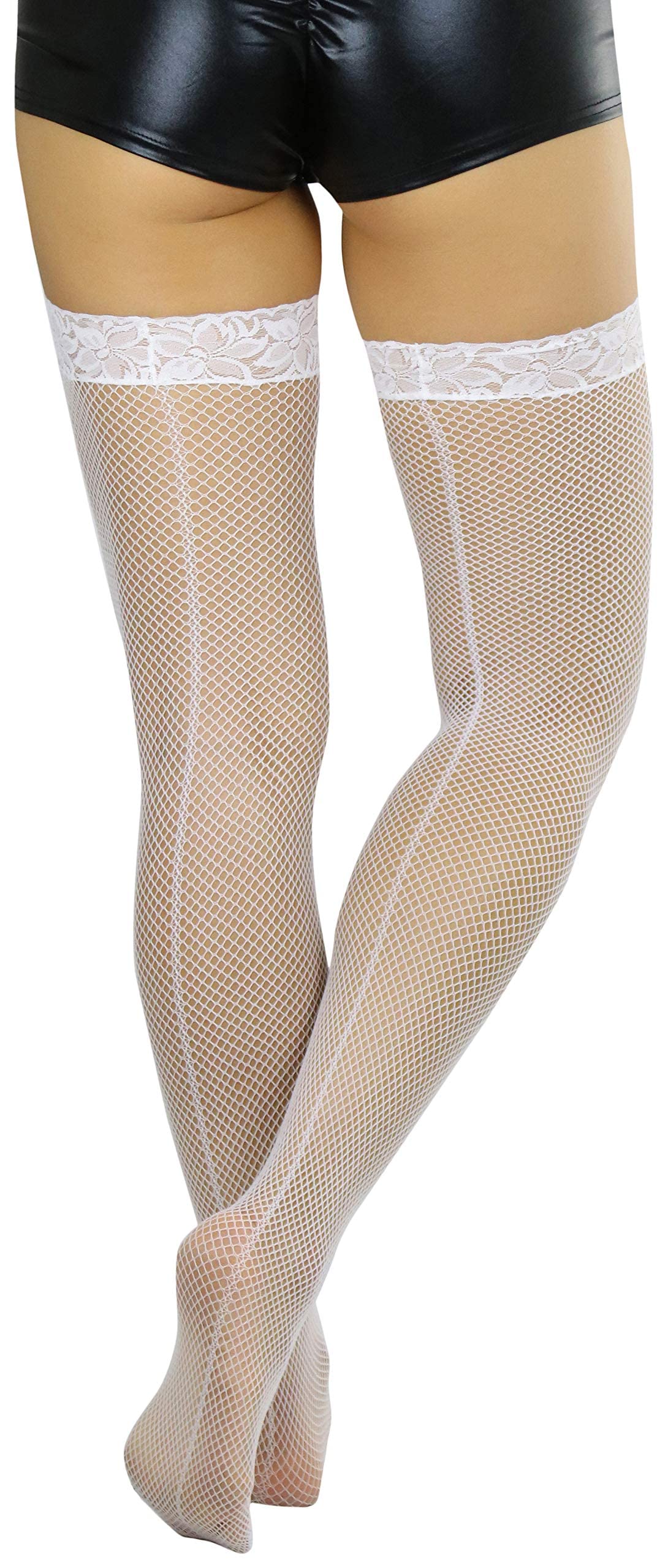 ToBeInStyle Women’s Bright & Vibrant Fishnet Thigh High Stockings – Sexy Fashion Hosiery for Parties, Cosplay & Night Out