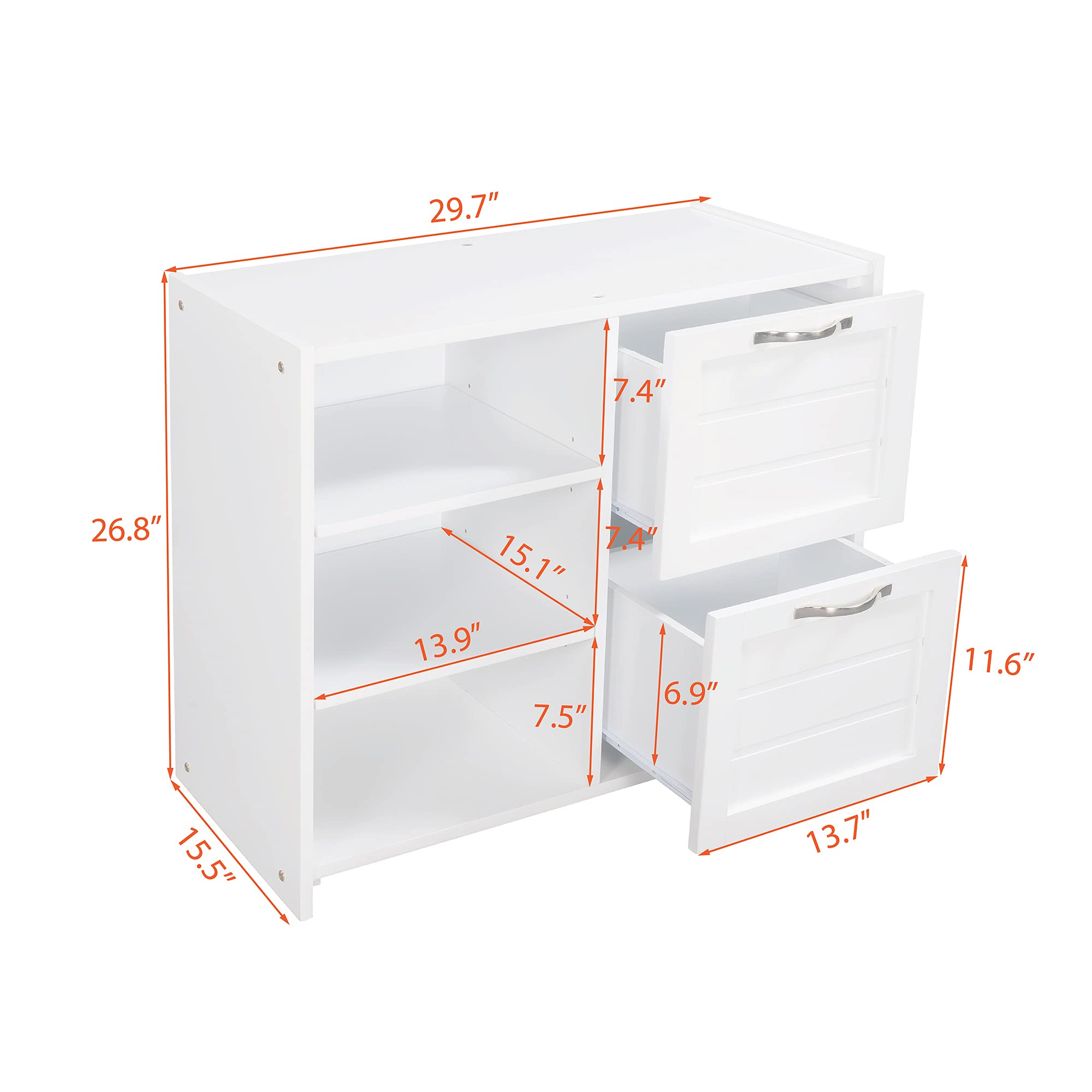 Low Loft Bed with Slide for Kids - Twin Size Solid Wood Bed Frame with Drawers, Cabinet & Shelf - Space-Saving Furniture for Small Bedrooms & Kids Rooms (White) - Perfect for Playrooms, Dorm Rooms & Shared Kids Bedrooms