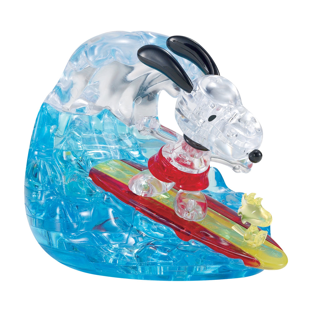 BePuzzled Peanuts Snoopy Surf 3D Crystal Puzzle - 41 Piece Brain Teaser for Adults & Teens | Fun Family Game Night Activity & Creative Home Decor