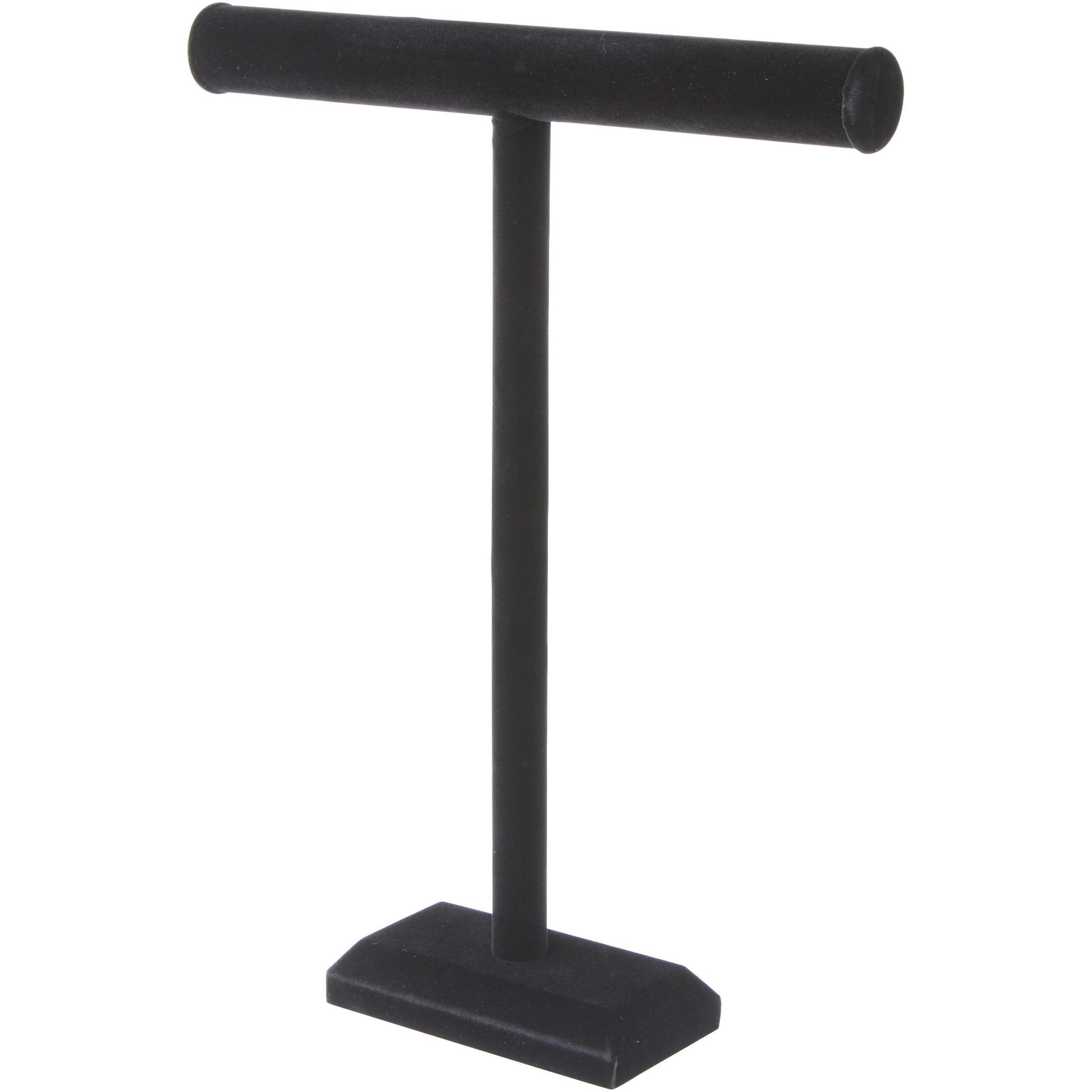 Plymor Black Velvet T-Bar Necklace Display Stand - 14