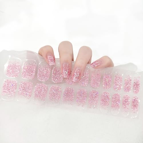 French Clear Glitter Pink