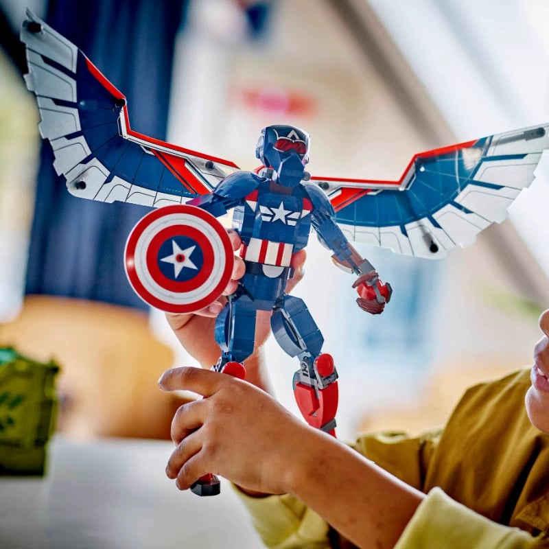 359-Piece Captain America Building Blocks Set - Superhero Construction Toy for Kids, Marvel Avengers Gift for Boys & Girls - Creative Play, Birthday Party Favors, STEM Learning Activity