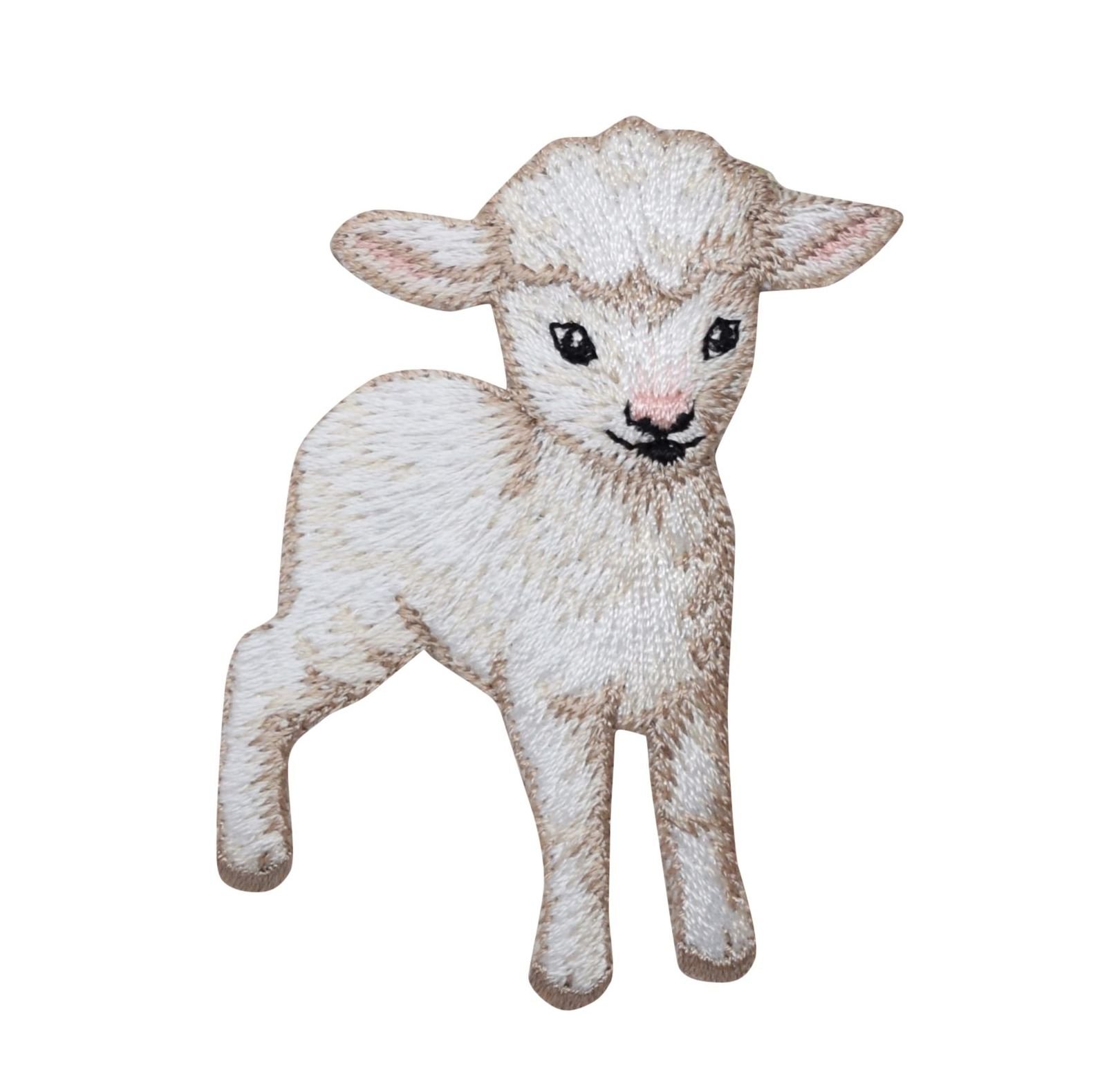 Baby Lamb Embroidered Iron-On Patch - Farm Animals & Sheep Applique for DIY Crafts, Jackets, Backpacks & Hats - Cute Farm Animal Sewing Patches for Kids & Adults