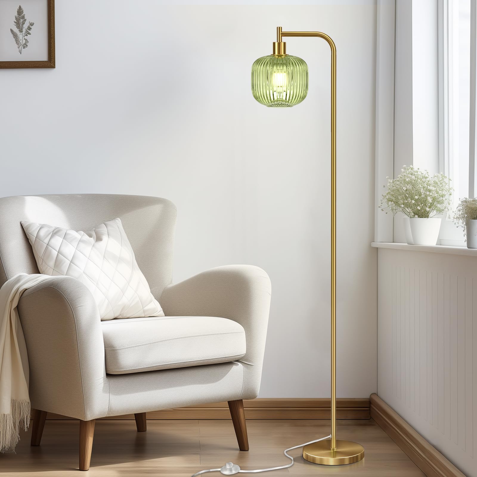 Modern Glass Floor Lamp for Living Room & Bedroom - 67