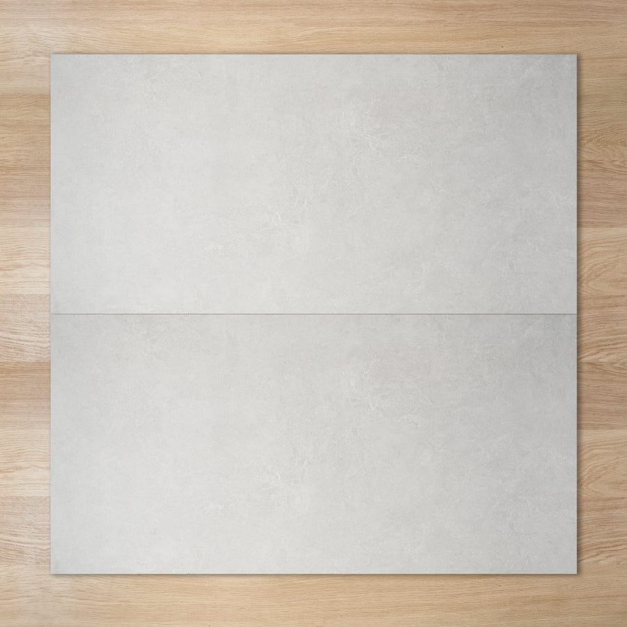 Sydney Matte White Stone Look Tile - Premium Porcelain Floor & Wall Tile for Kitchen, Bathroom, Shower, and Backsplash