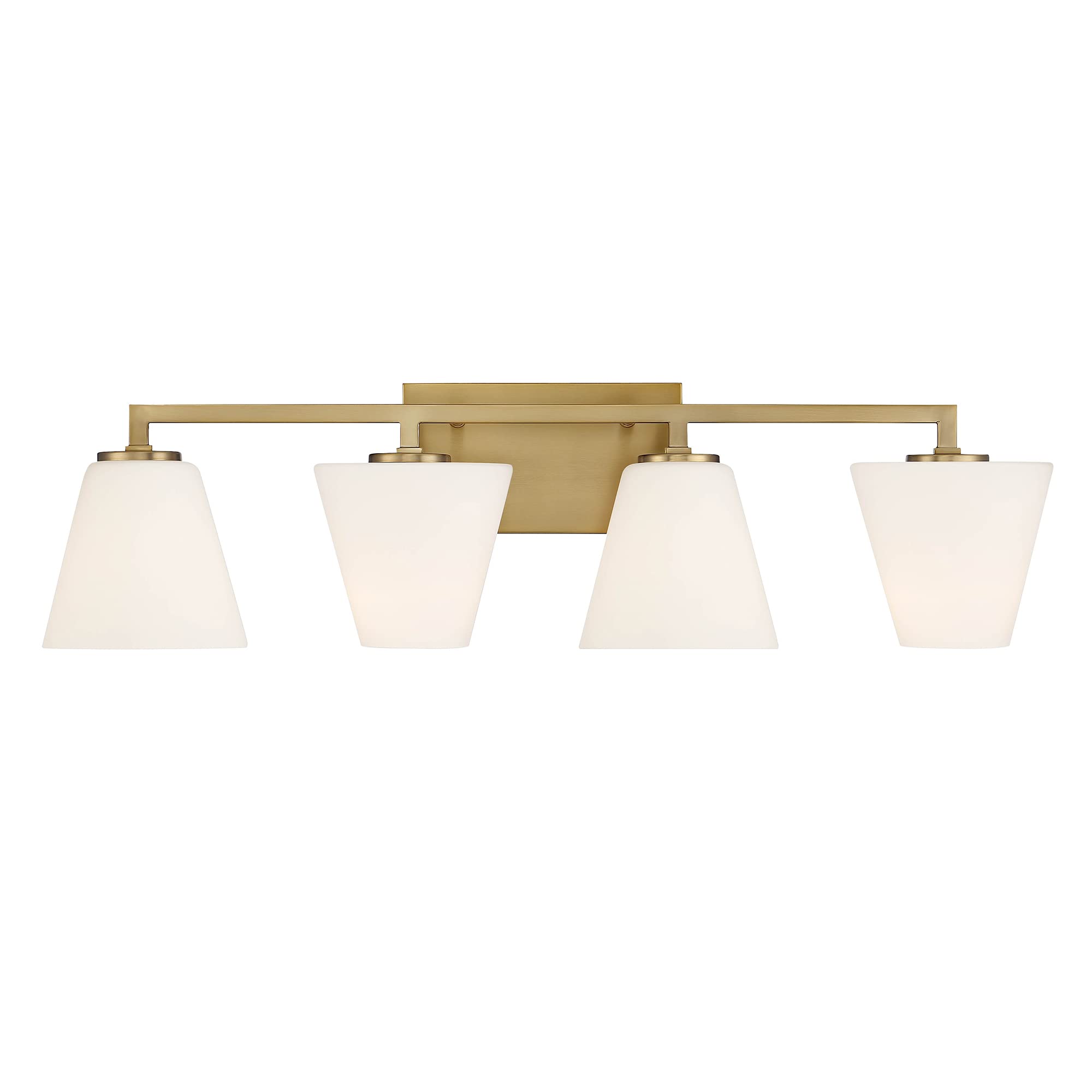 DESIGNERS FOUNTAIN Palmyra 4-Light Bathroom Vanity Light Fixture in Brushed Gold - Modern Bathroom Lighting for Vanity Mirror, Powder Room & Master Bath (Model D255M-4B-BG)