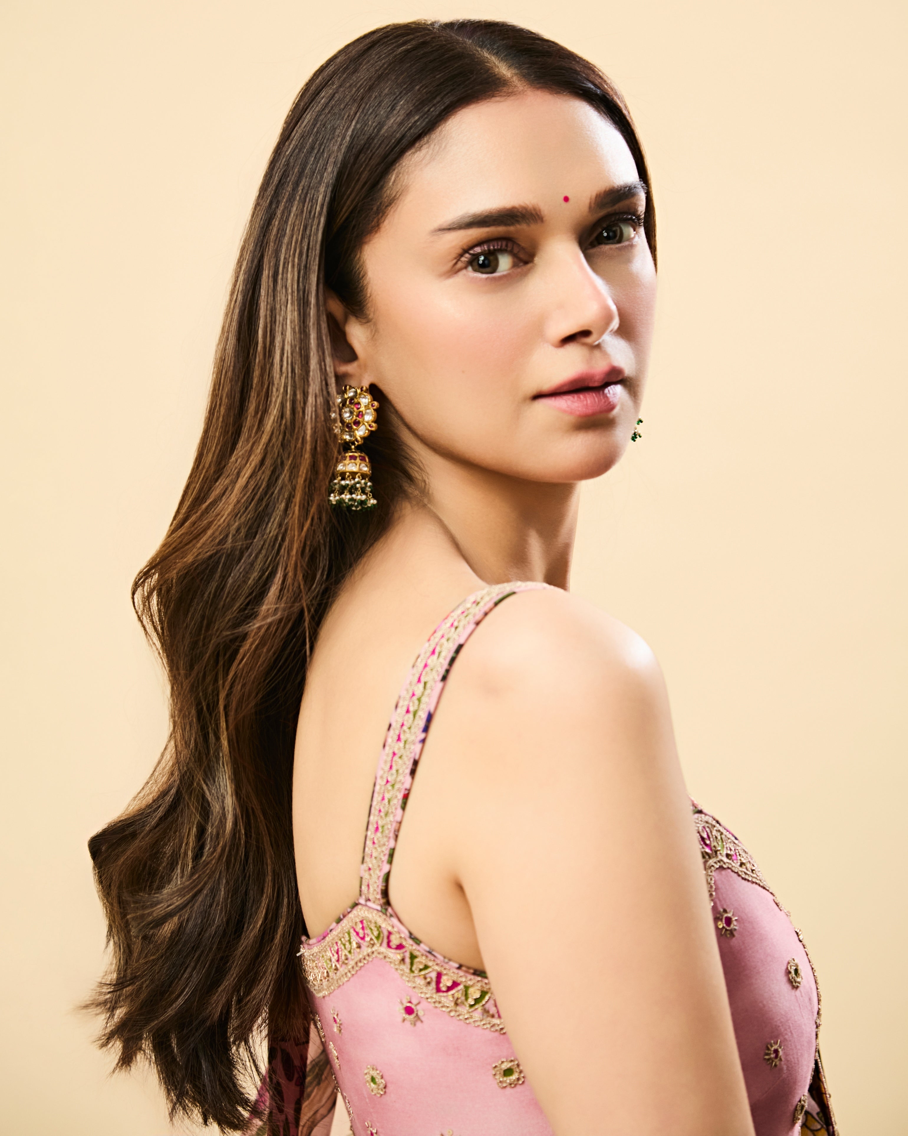 Aditi Rao Rao Hydari Dusky Pink Anarkali Suit Set – Elegant Indian Ethnic Wear for Weddings, Festivals & Special Occasions