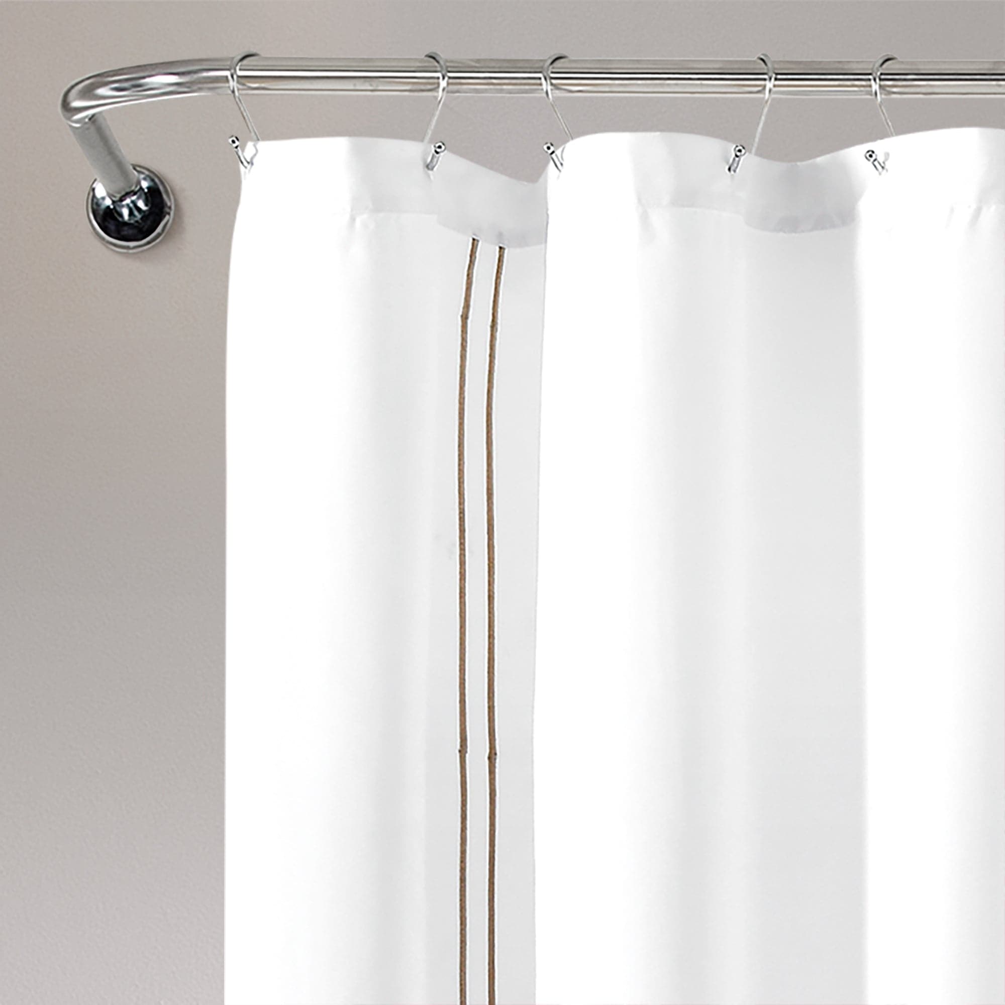 Luxury Hotel Collection Shower Curtain - Waterproof Fabric Bathroom Decor with 12 Hooks - Perfect for Master Bath, Guest Bath & Apartment Living (72