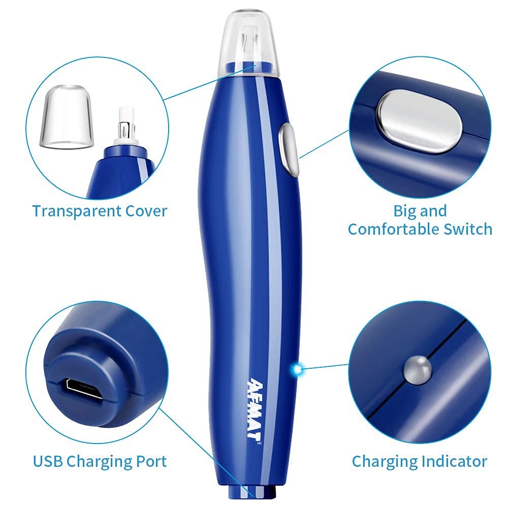 AFMAT Electric Pencil Sharpener & Eraser Kit - Auto Stop, Super Sharp & Fast, Rechargeable with 140 Eraser Refills - Perfect for Colored Pencils, Drafting, Drawing, Arts & Crafts - Ideal for Artists, Students & Office Use
