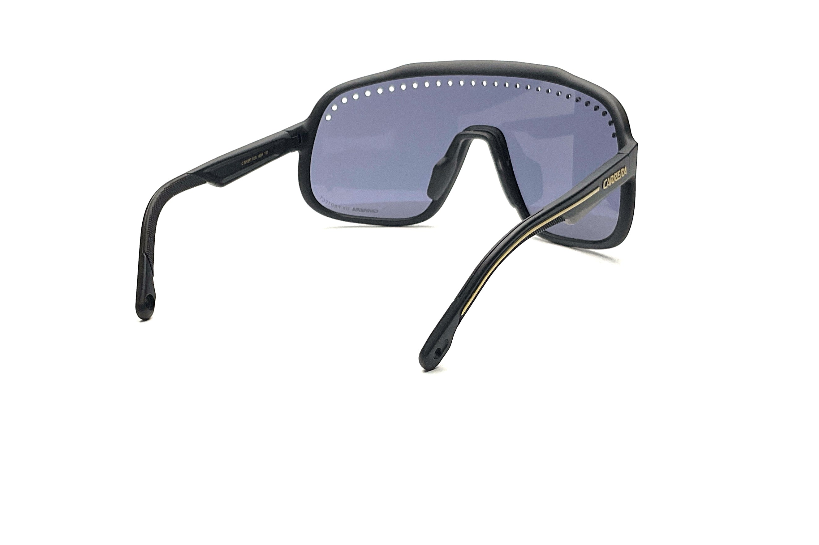 Carrera C Sport 02 Matte Black Gold Sunglasses - Polarized UV Protection Sports Sunglasses for Men & Women - Perfect for Running, Cycling & Outdoor Activities
