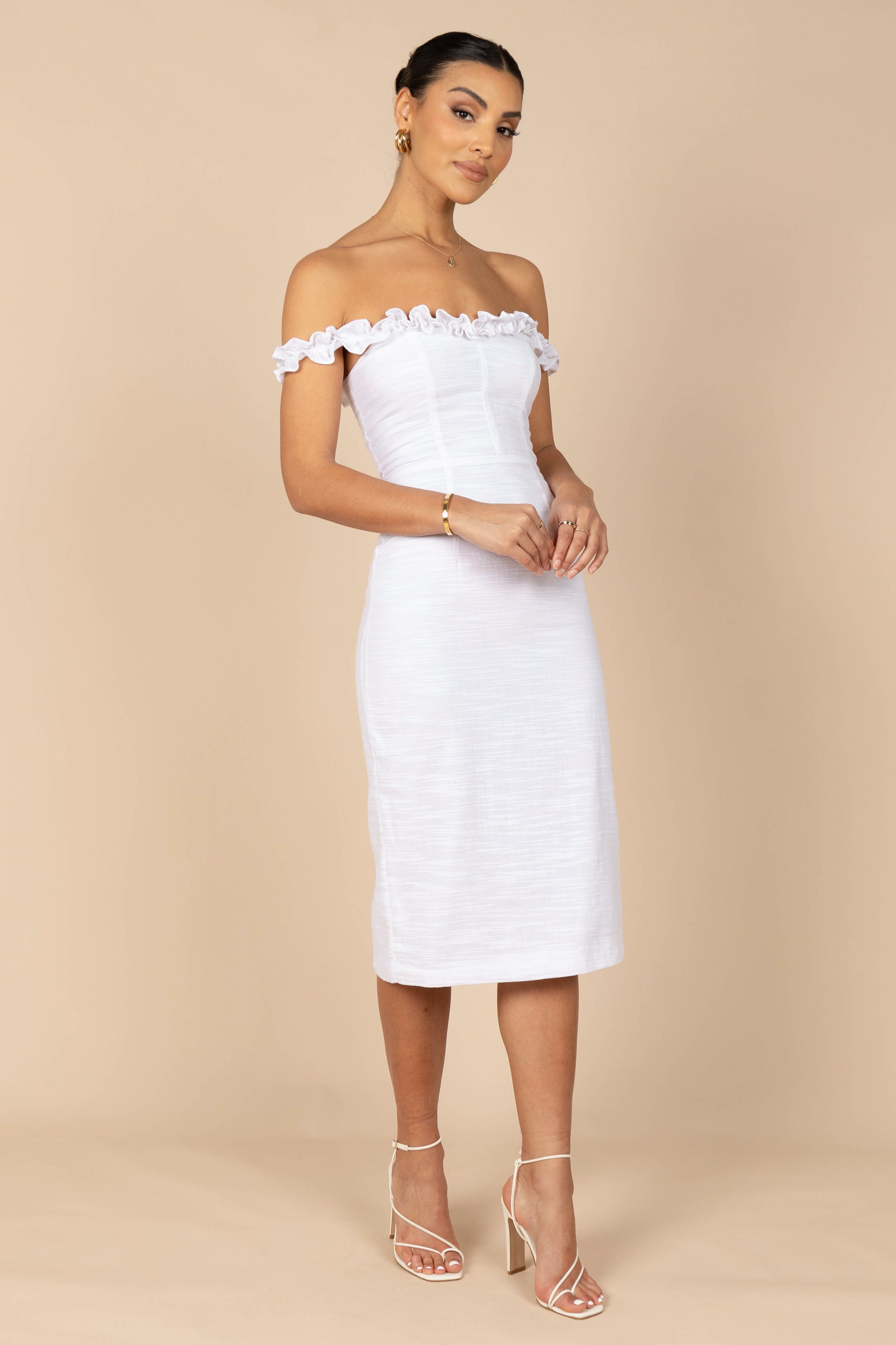 Florez White Dress for Women - Elegant & Comfortable Summer Dress for Casual Wear, Beach, Party & Date Night