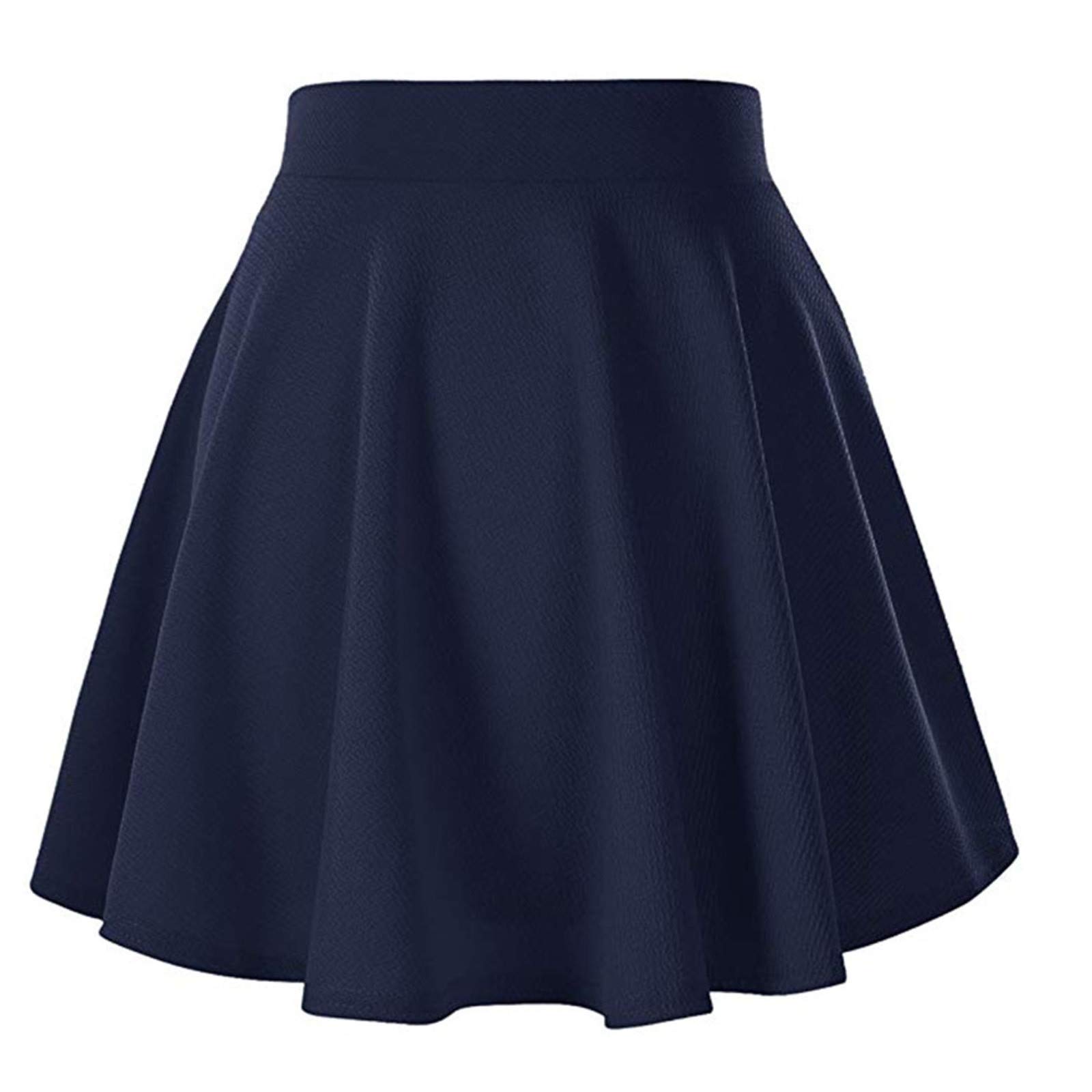 Stylish Solid Mini Flared Women's Skirt - Stretchy Pleated Casual Skirt for Everyday Wear | Perfect for Office, Dating & Summer Outfits
