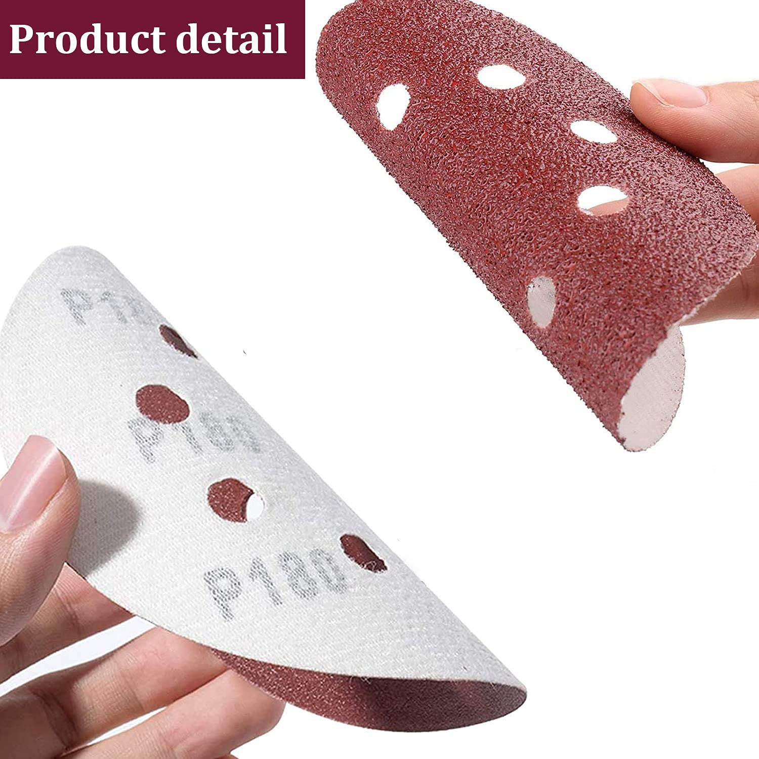 100Pcs 5-Inch 8-Hole Sanding Discs Set - 10 Grits (40-1200) for Random Orbital Sander - Ideal for Woodworking, Metal Polishing & DIY Home Projects