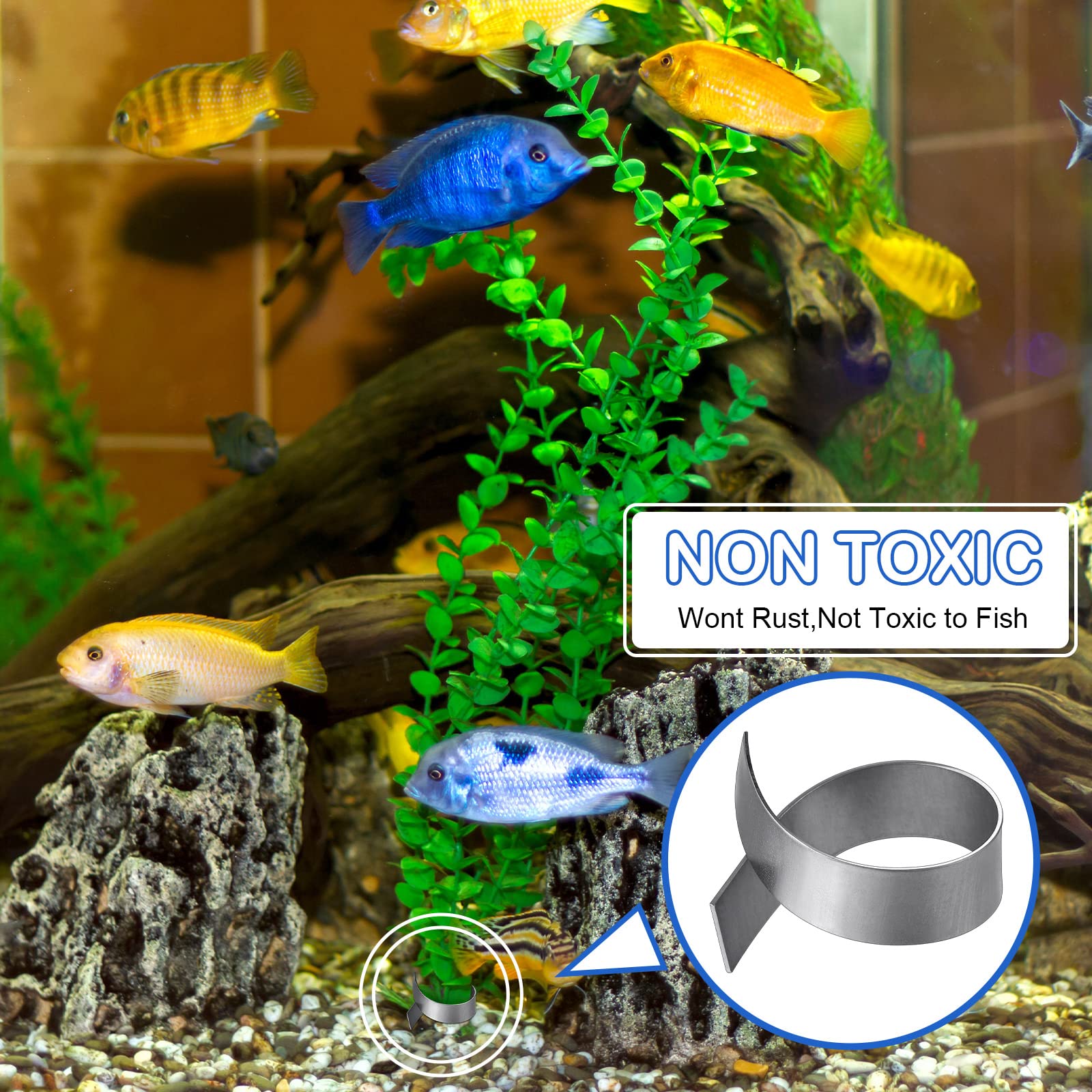 15 Pcs Heavy Duty Aquarium Plant Weights - 5 Inch Metal Strips (250g) for Secure Anchoring in Fish Tanks | Prevents Floating Plants | Perfect for Freshwater & Saltwater Aquariums, Aquatic Plant Arrangement & Aquascaping