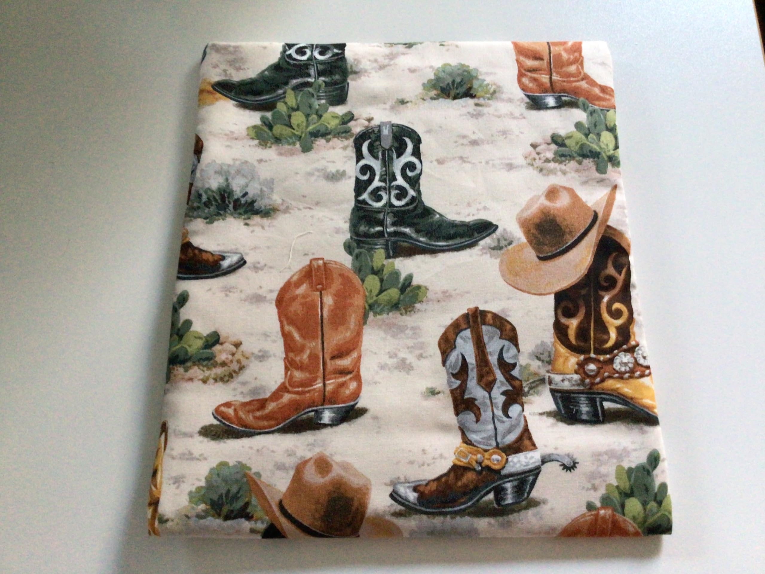 Microwave Potato Bag - Large All Cotton Baked Potato Pouch for Cowboy Boots & Hats - Handmade Kitchen Utensil with Cactus Design | Perfect for Camping, Western Themed Parties & Quick Microwave Meals