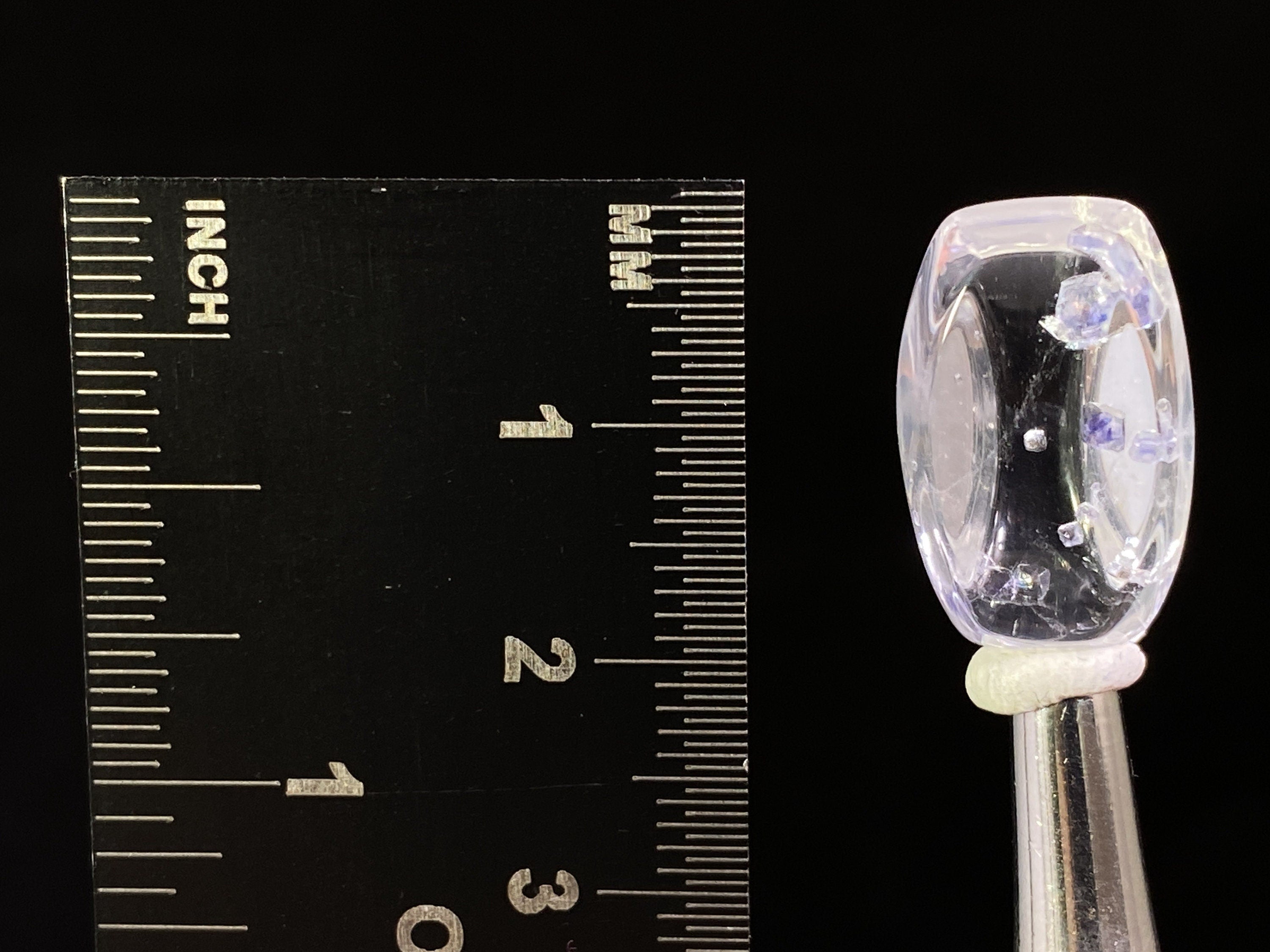 Natural Fluorite in Clear Quartz Cabochon - Rare Gemstone for Jewelry Making, Healing Crystals (47483) | Perfect for Pendants, Rings & Spiritual Healing
