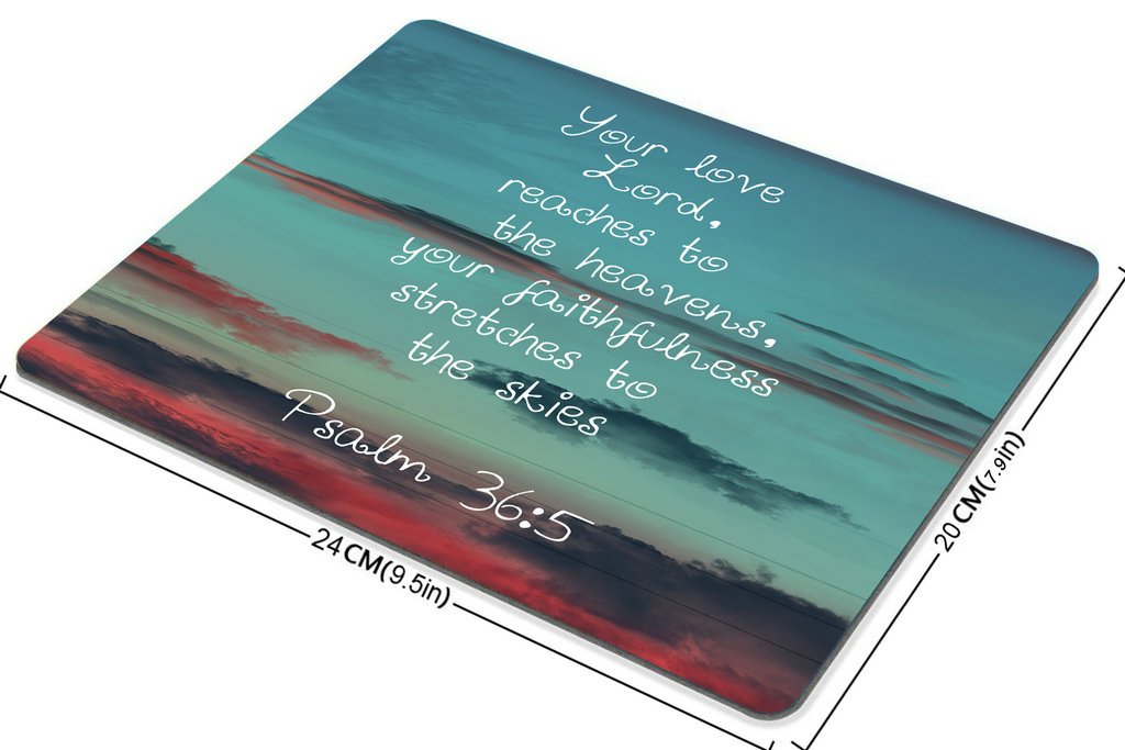 Custom Christian Jesus Bible Verse Gaming Mouse Pad - Non-Slip Rubber Rectangle Mouse Mat for PC, Office & Home Use - Perfect for Gamers, Work & Bible Study