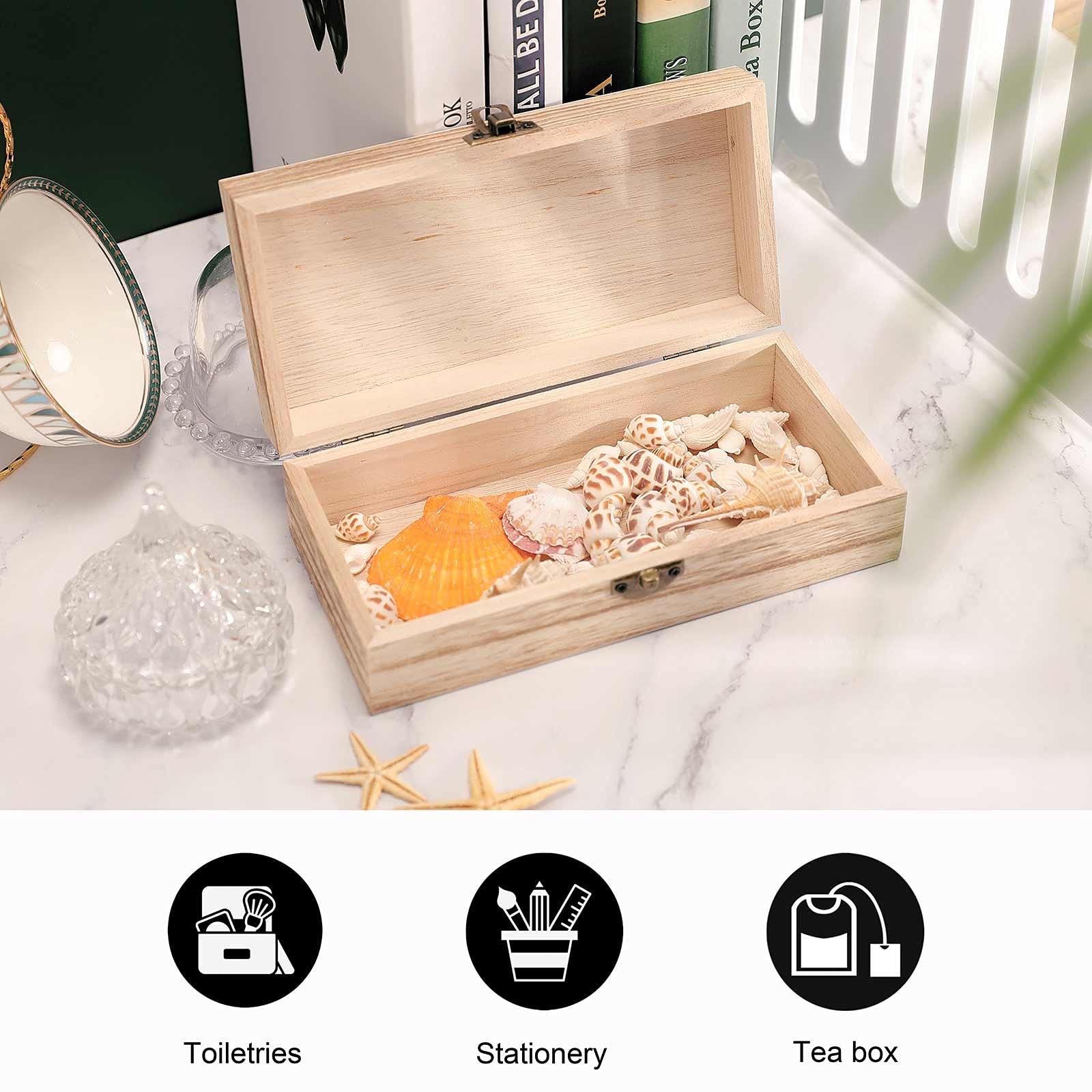Extra Large Rectangle Wooden Storage Box - Loons Duck Craft Stash Box & Treasure Chest for Jewelry, Collectibles, and Keepsakes - Perfect for Home Decor, Gift Giving, and Organizing Small Items