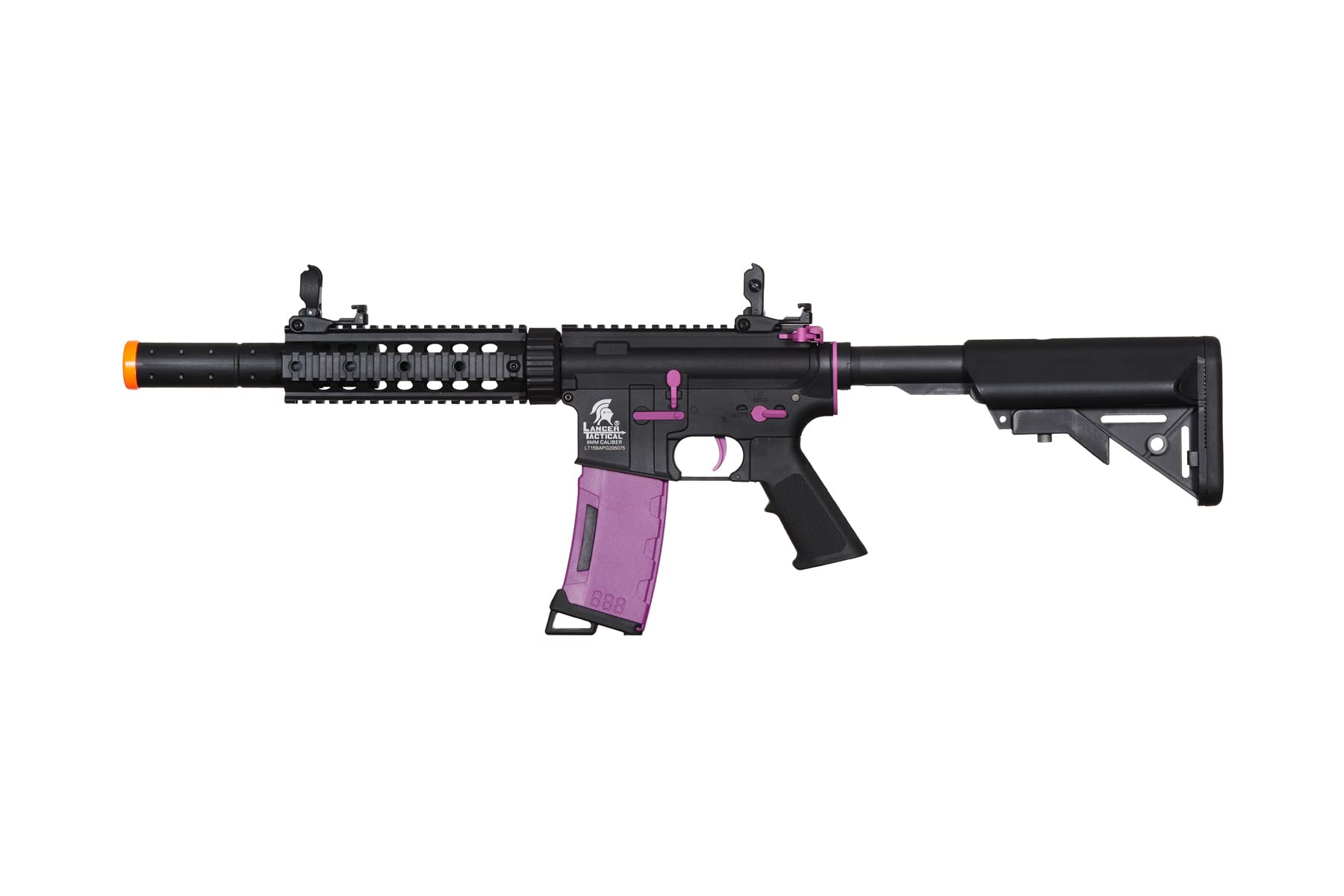 Lancer Tactical Gen 2 New Wave M4 SD Carbine Airsoft AEG Rifle - High Speed MidCap Magazine, Battery, Charger & 1000 BBs Included - Perfect for Airsoft Battles, Target Practice and Tactical Training