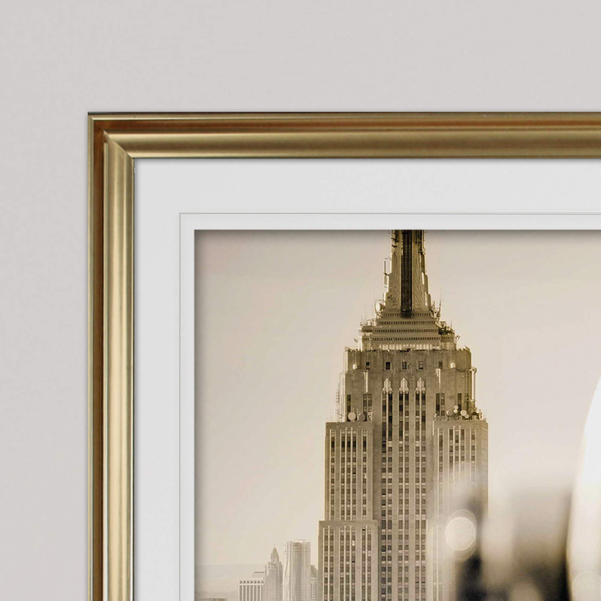 Empire State Building New York Cityscape Art - Framed Landscape Photography Canvas Print - Top of The Rock View - Perfect for Home & Office Wall Decor