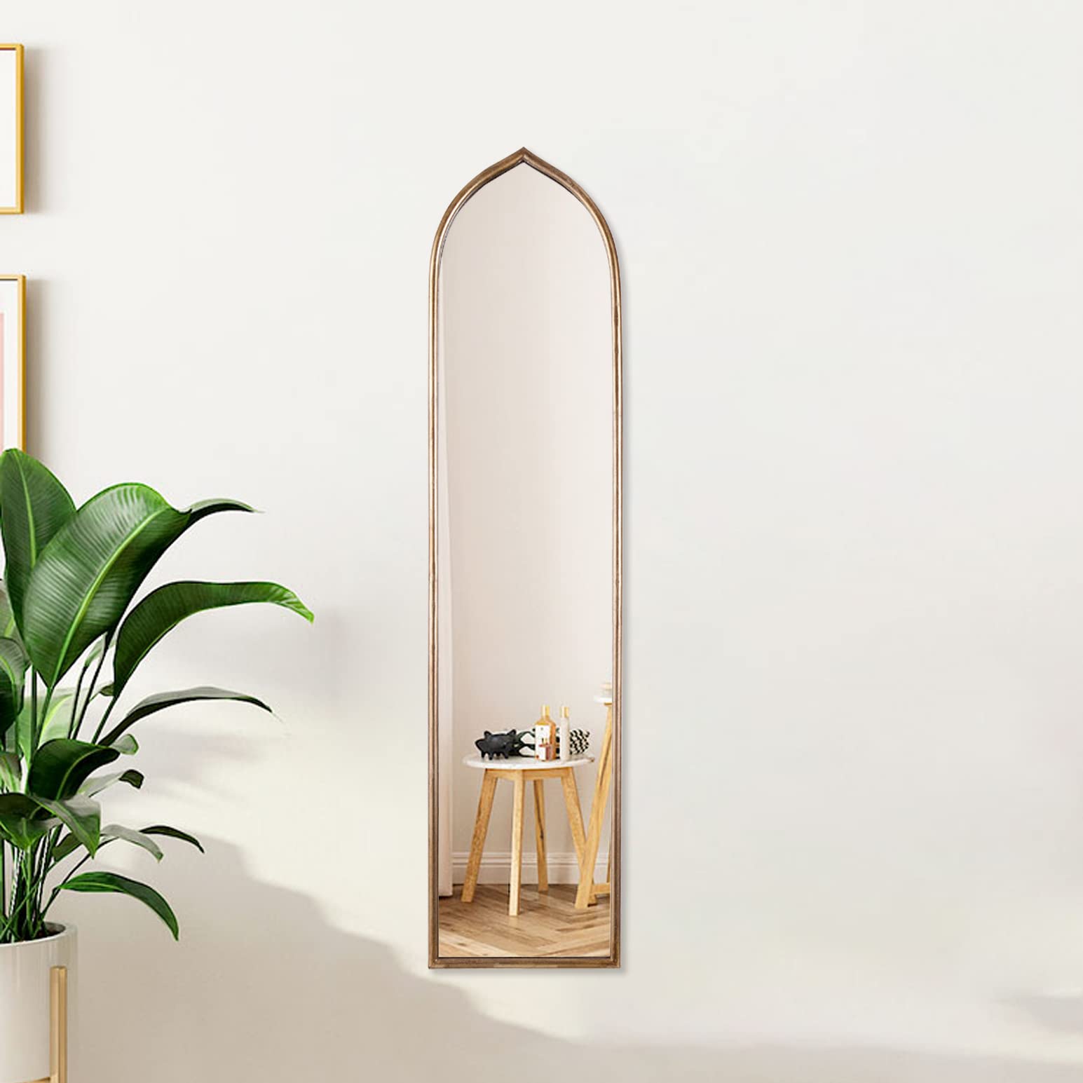 Gold Arched Full-Length Mirror - 12